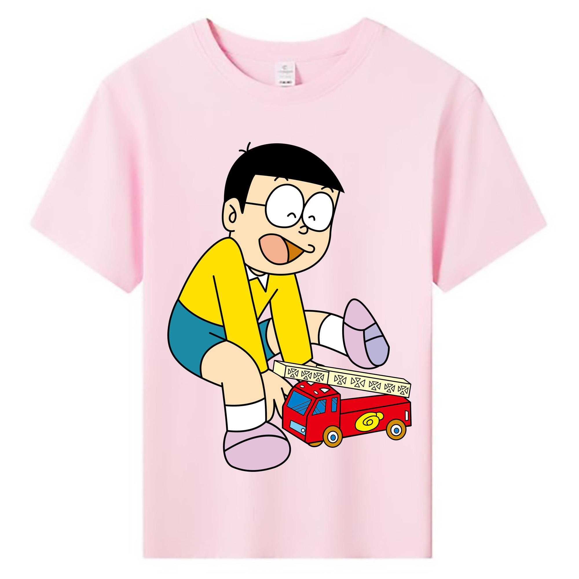 （画像用） ドラえもん 野比 のび太 Doraemon Nobita Nobi 綿100％キッズTシャツ（フロントプリント）