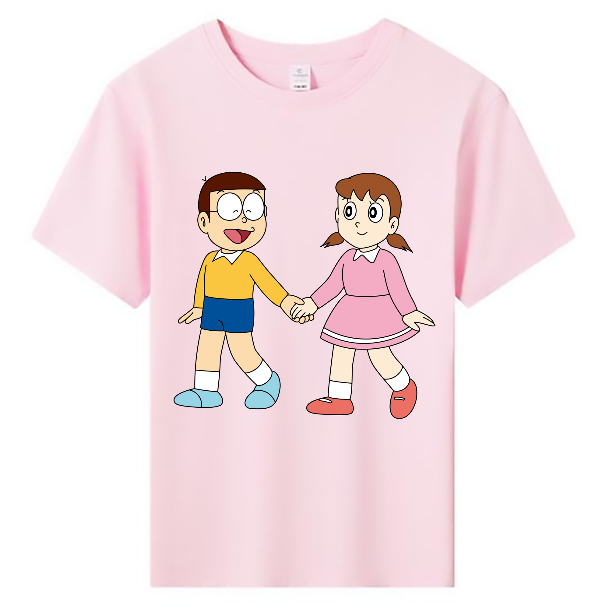 （画像用） ドラえもん 野比 のび太 Doraemon Nobita Nobi 綿100％キッズTシャツ（フロントプリント）