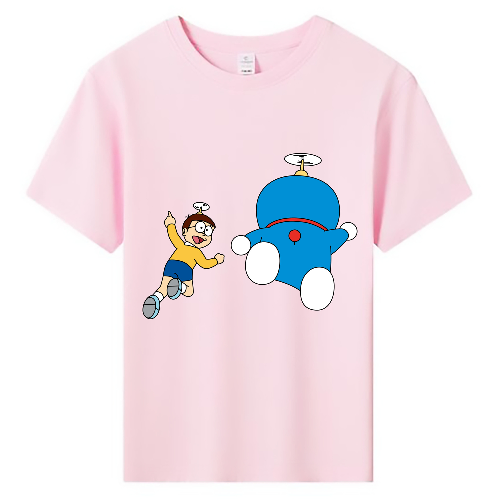 （画像用） ドラえもん 野比 のび太 Doraemon Nobita Nobi 綿100％キッズTシャツ（フロントプリント）