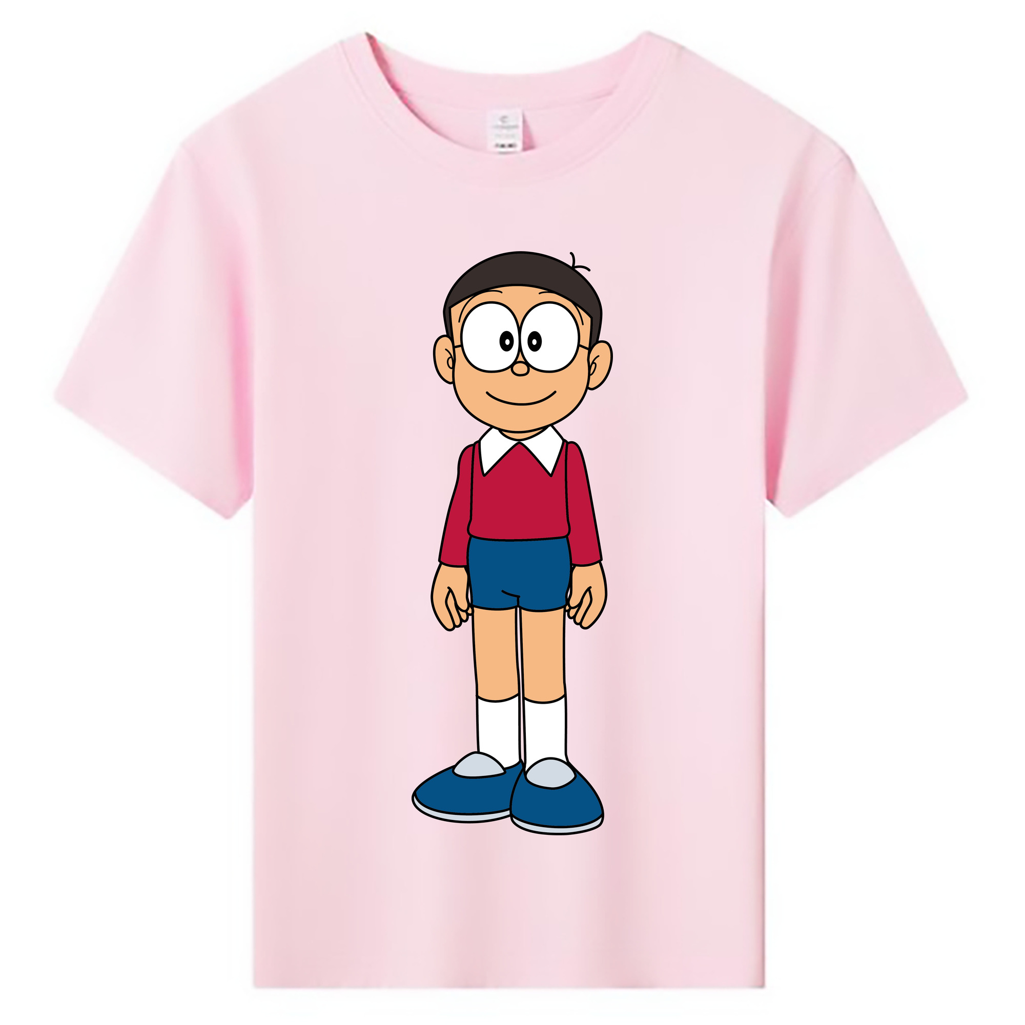 （画像用） ドラえもん 野比 のび太 Doraemon Nobita Nobi 綿100％キッズTシャツ（フロントプリント）