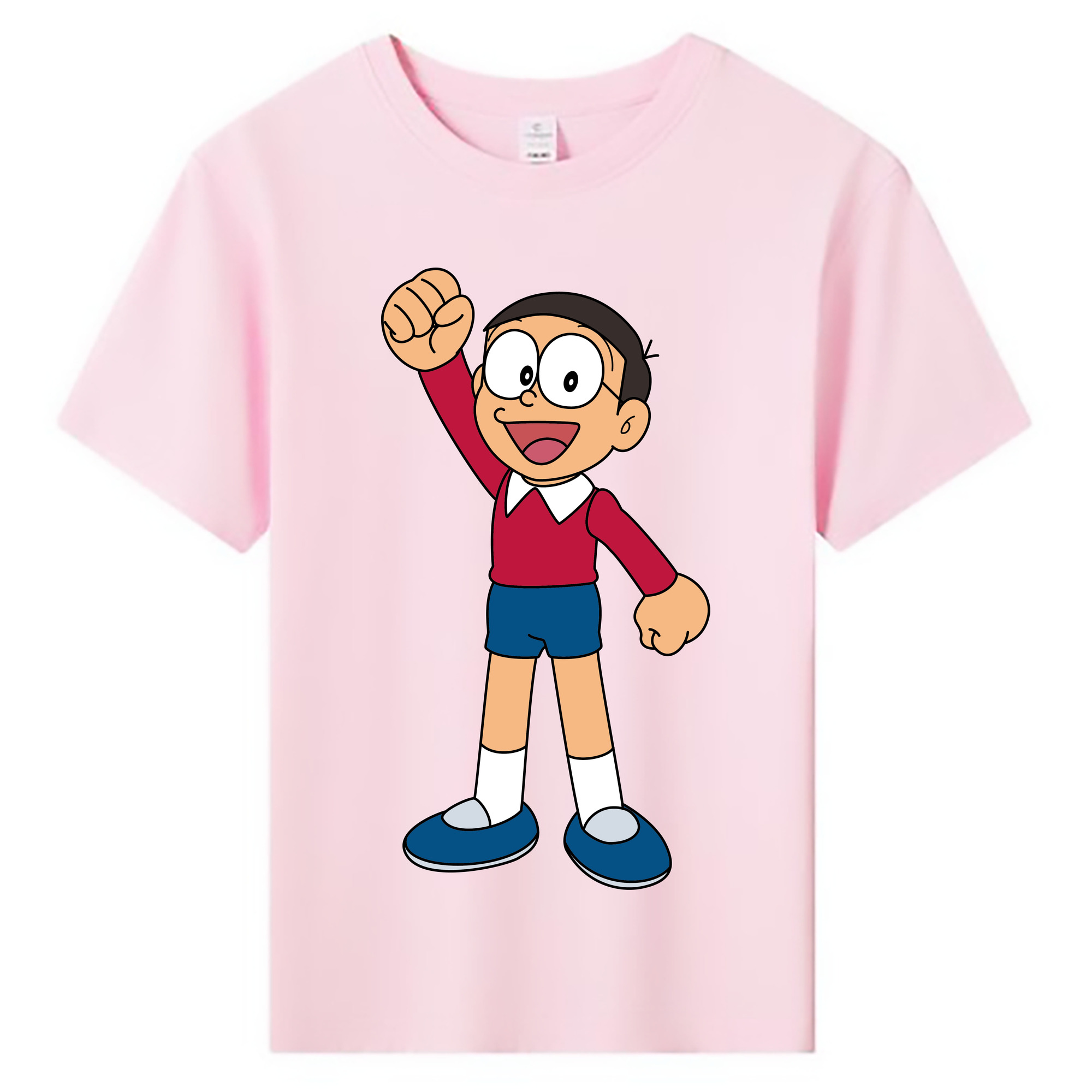 （画像用） ドラえもん 野比 のび太 Doraemon Nobita Nobi 綿100％キッズTシャツ（フロントプリント）