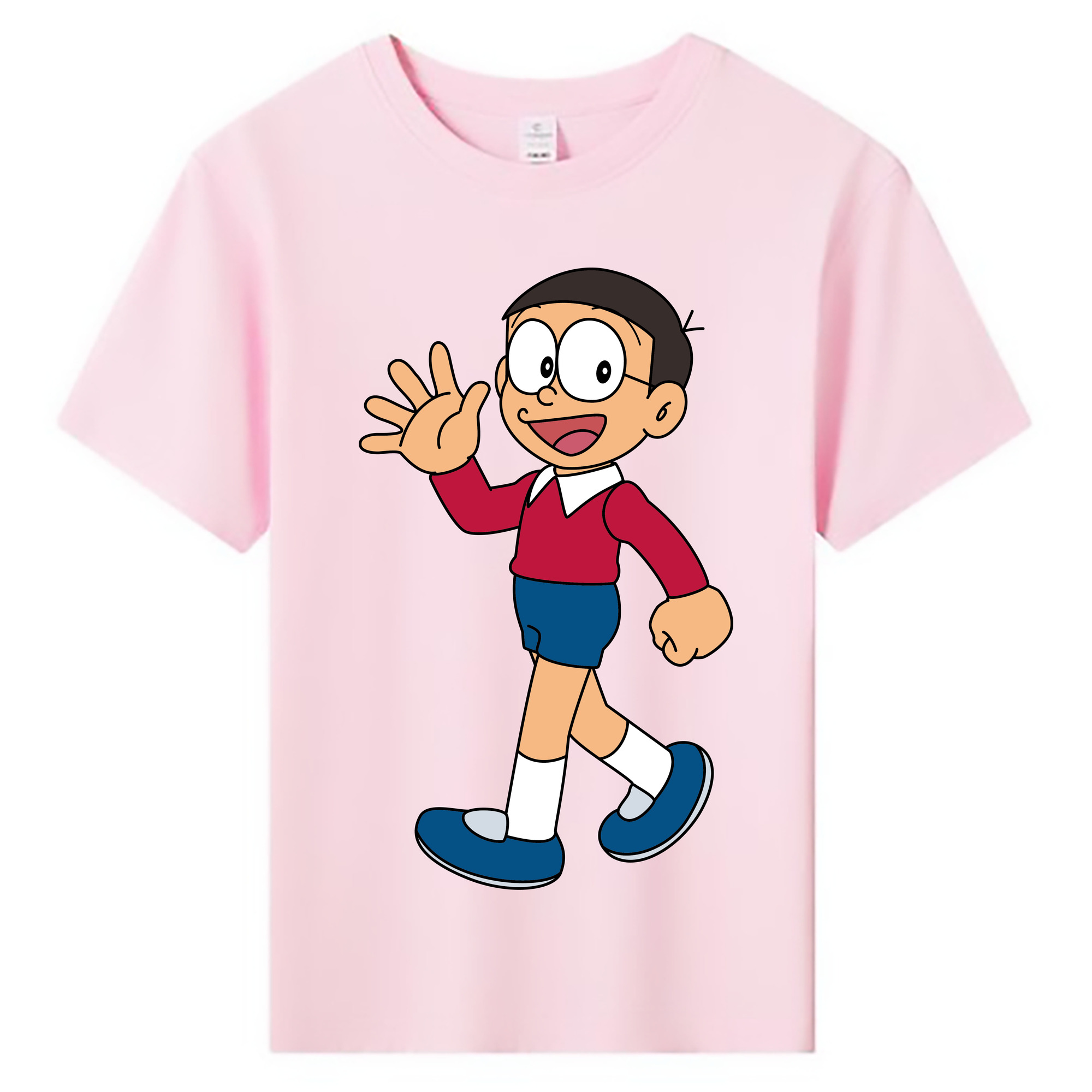 （画像用） ドラえもん 野比 のび太 Doraemon Nobita Nobi 綿100％キッズTシャツ（フロントプリント）