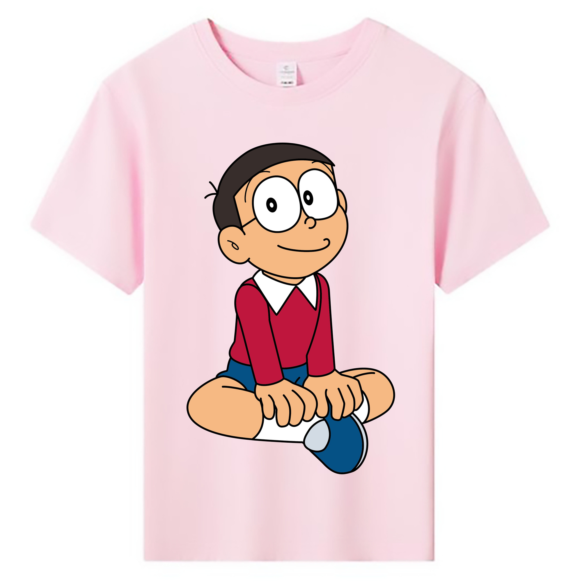 （画像用） ドラえもん 野比 のび太 Doraemon Nobita Nobi 綿100％キッズTシャツ（フロントプリント）