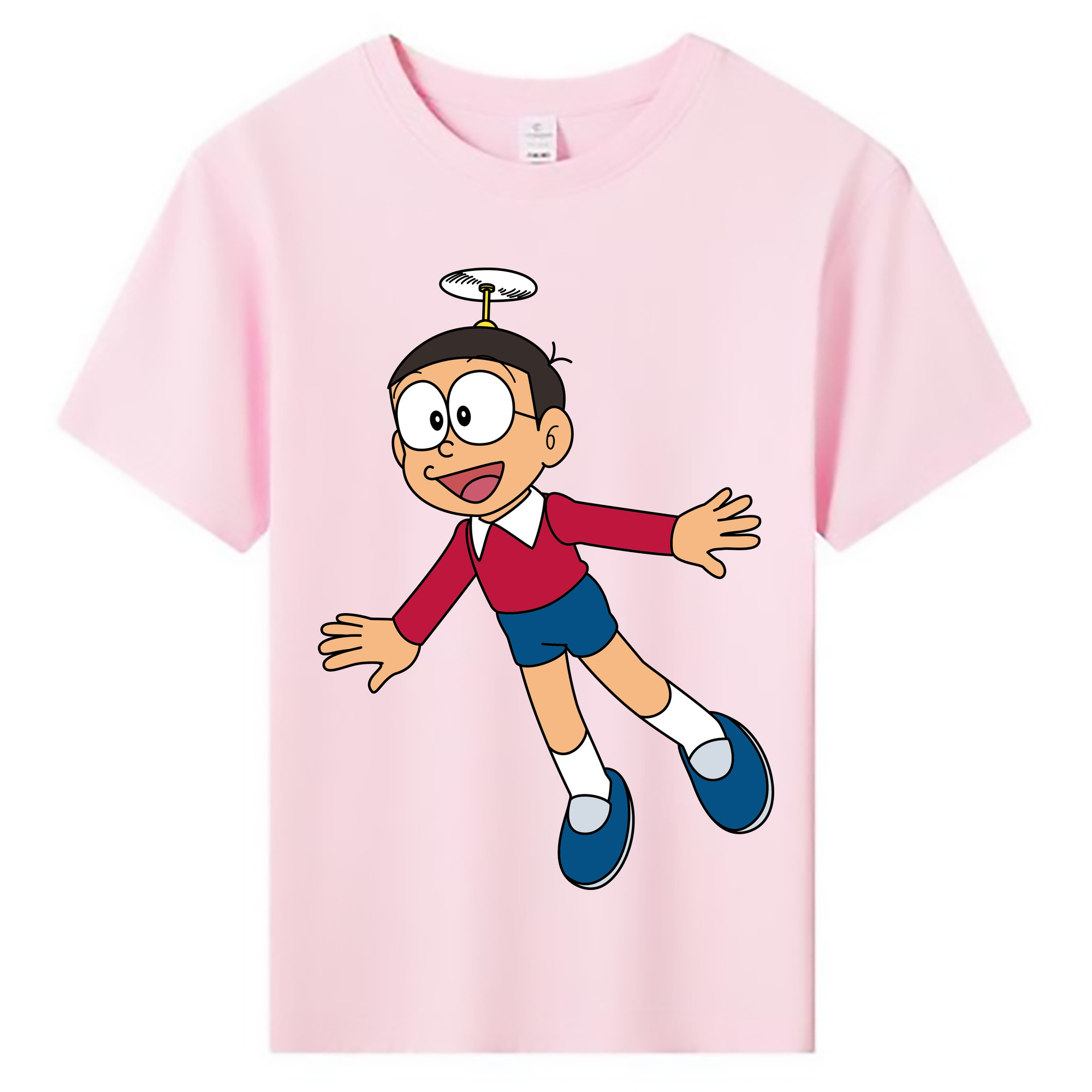 （画像用） ドラえもん 野比 のび太 Doraemon Nobita Nobi 綿100％キッズTシャツ（フロントプリント）