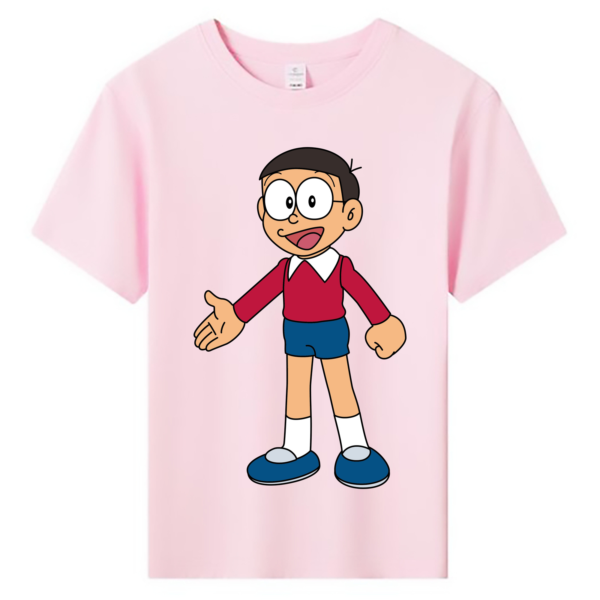 （画像用） ドラえもん 野比 のび太 Doraemon Nobita Nobi 綿100％キッズTシャツ（フロントプリント）