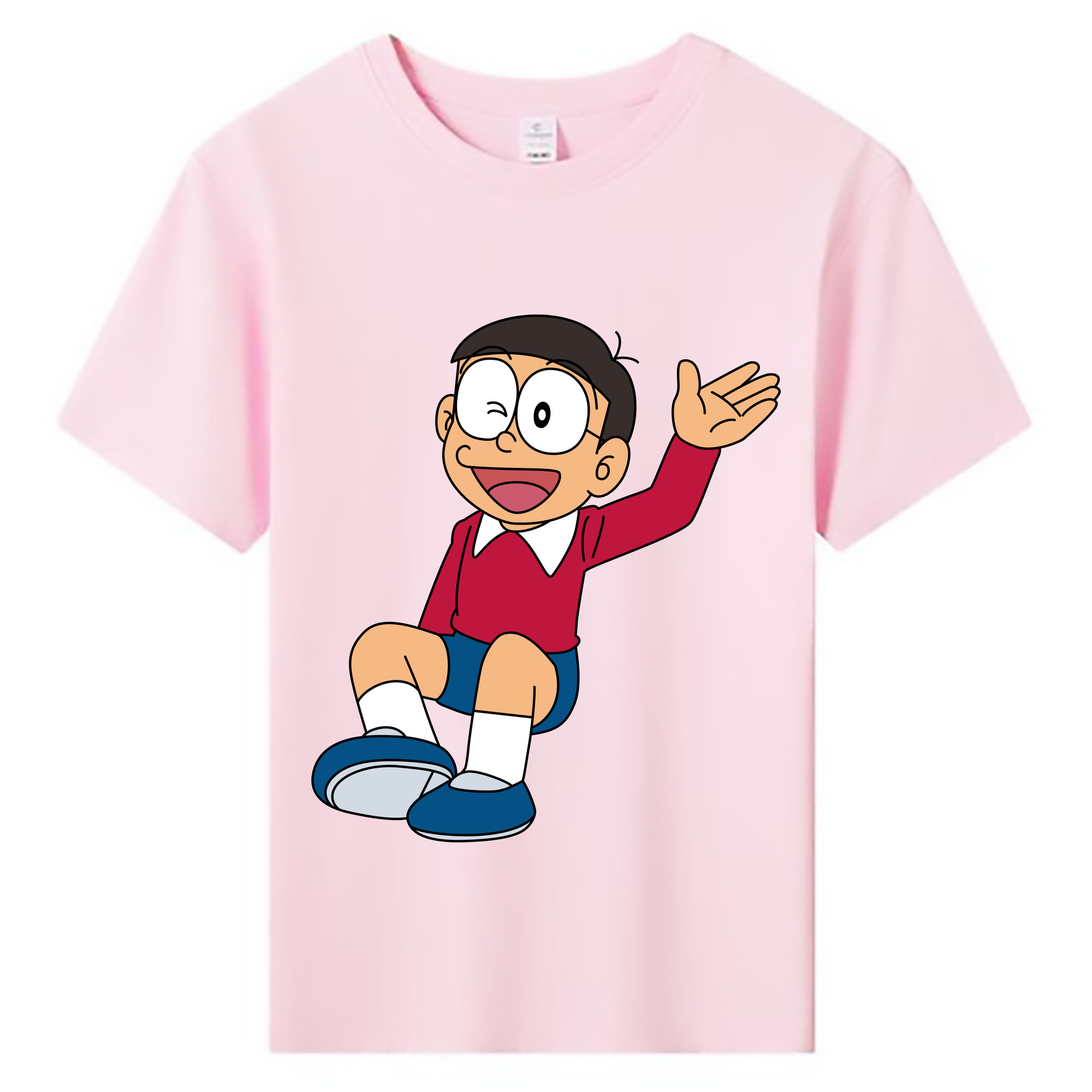 （画像用） ドラえもん 野比 のび太 Doraemon Nobita Nobi 綿100％キッズTシャツ（フロントプリント）