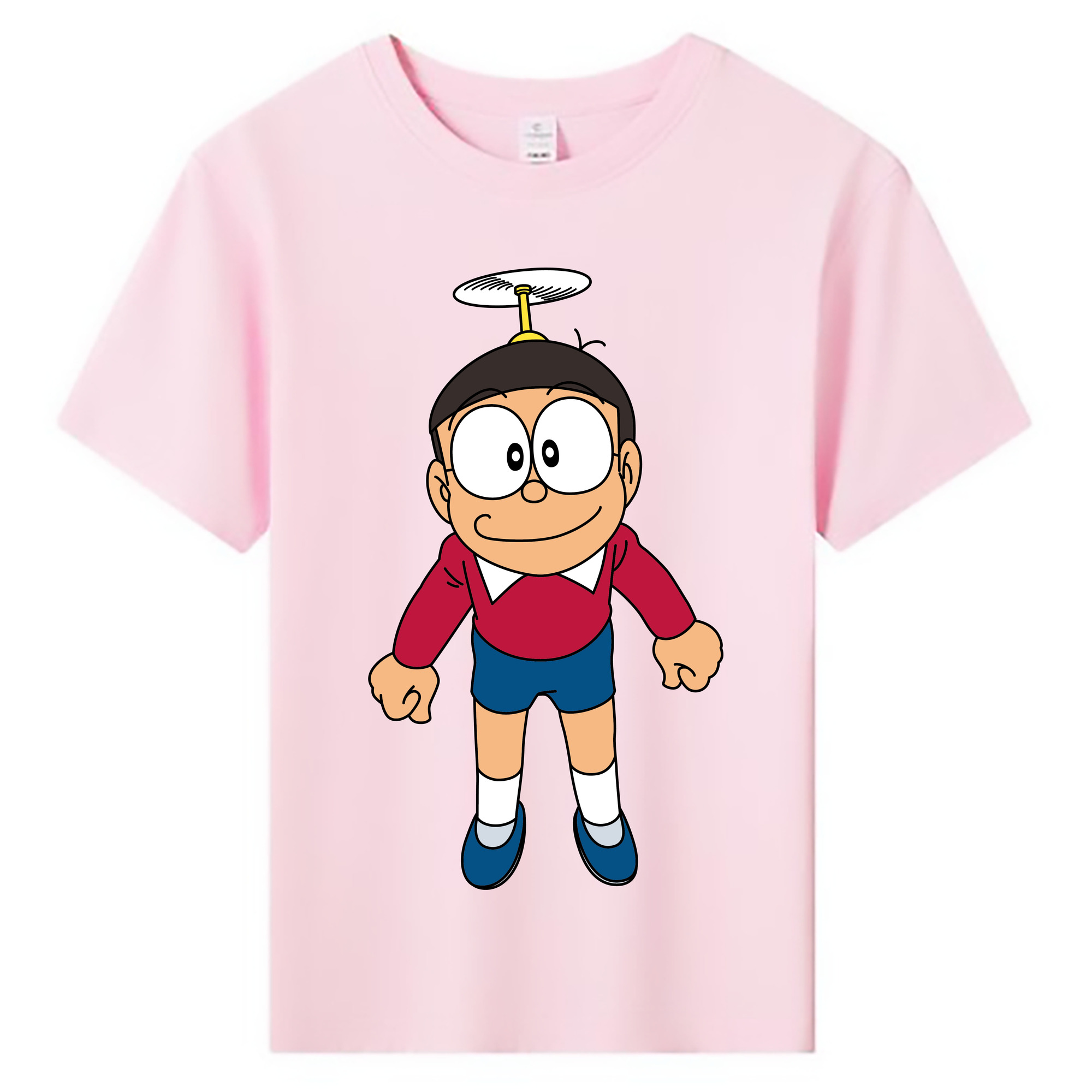 （画像用） ドラえもん 野比 のび太 Doraemon Nobita Nobi 綿100％キッズTシャツ（フロントプリント）