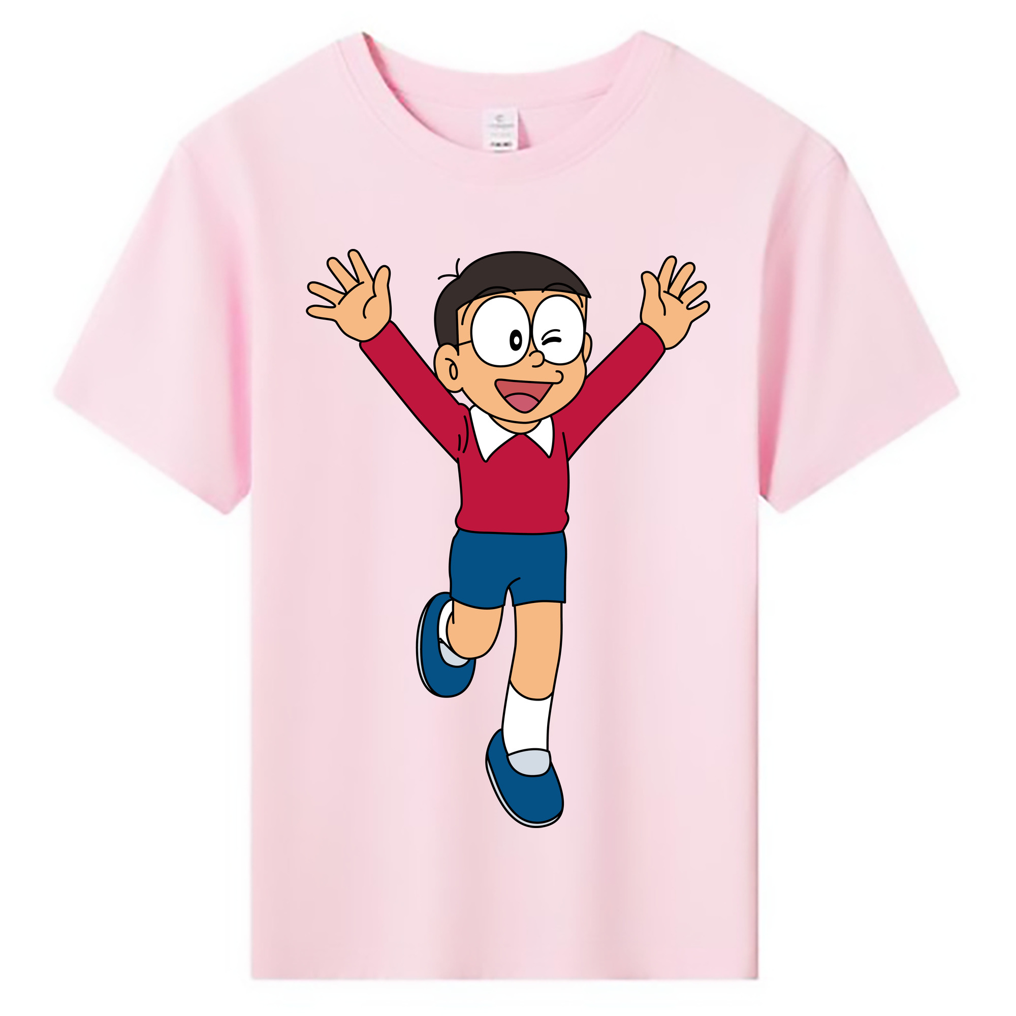 （画像用） ドラえもん 野比 のび太 Doraemon Nobita Nobi 綿100％キッズTシャツ（フロントプリント）