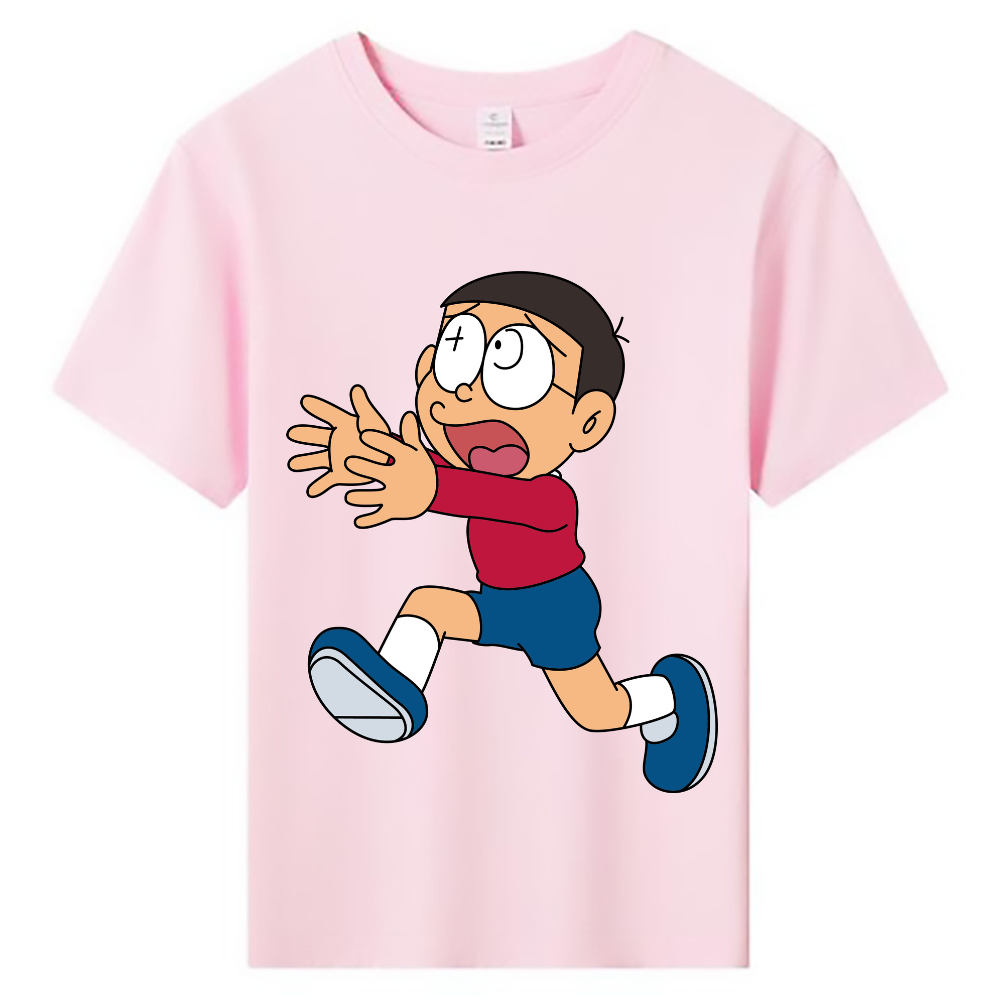 （画像用） ドラえもん 野比 のび太 Doraemon Nobita Nobi 綿100％キッズTシャツ（フロントプリント）