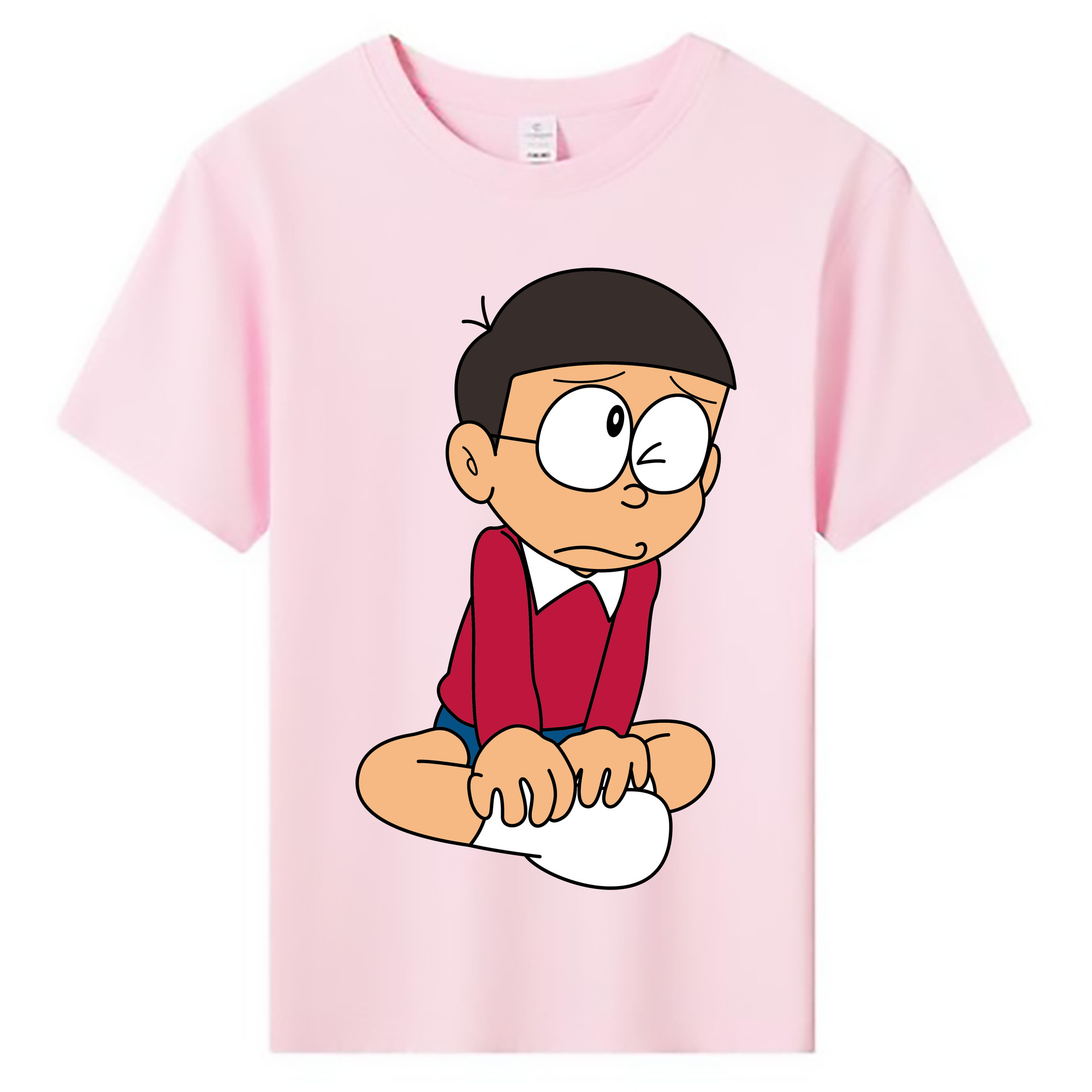 （画像用） ドラえもん 野比 のび太 Doraemon Nobita Nobi 綿100％キッズTシャツ（フロントプリント）