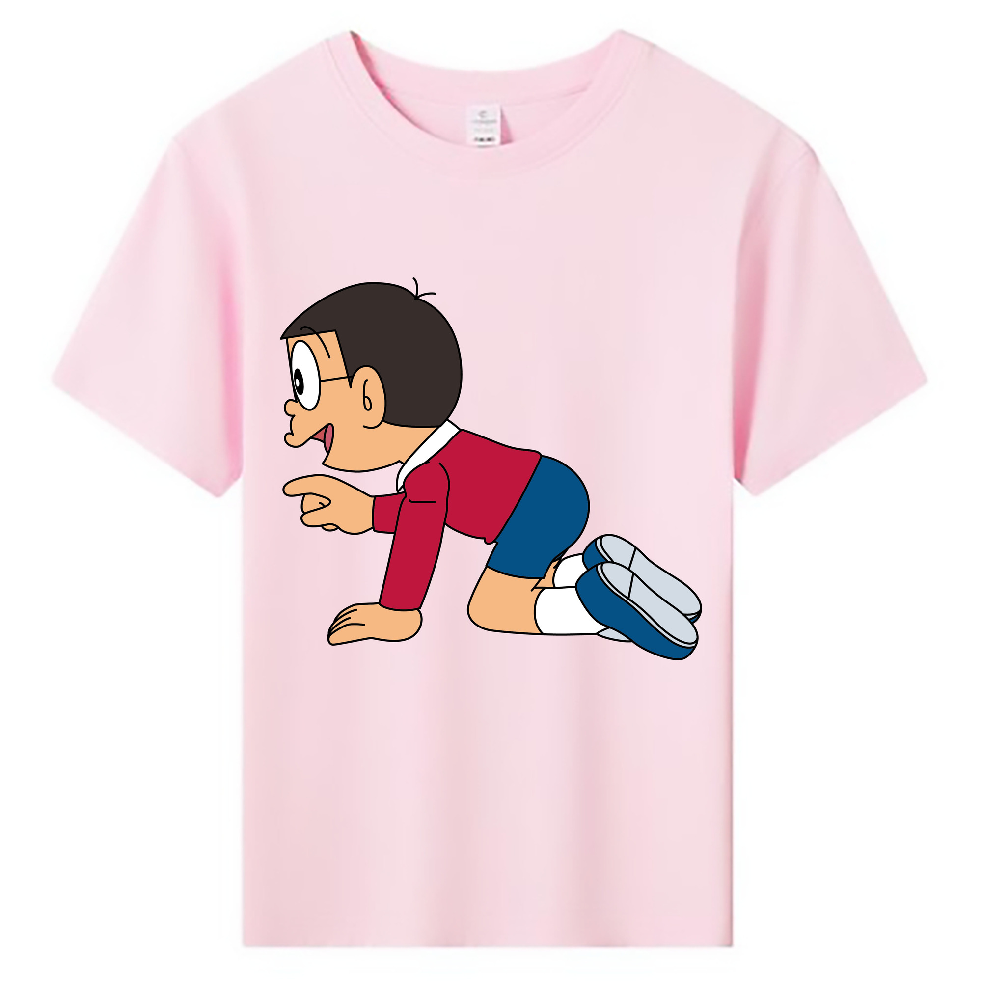 （画像用） ドラえもん 野比 のび太 Doraemon Nobita Nobi 綿100％キッズTシャツ（フロントプリント）