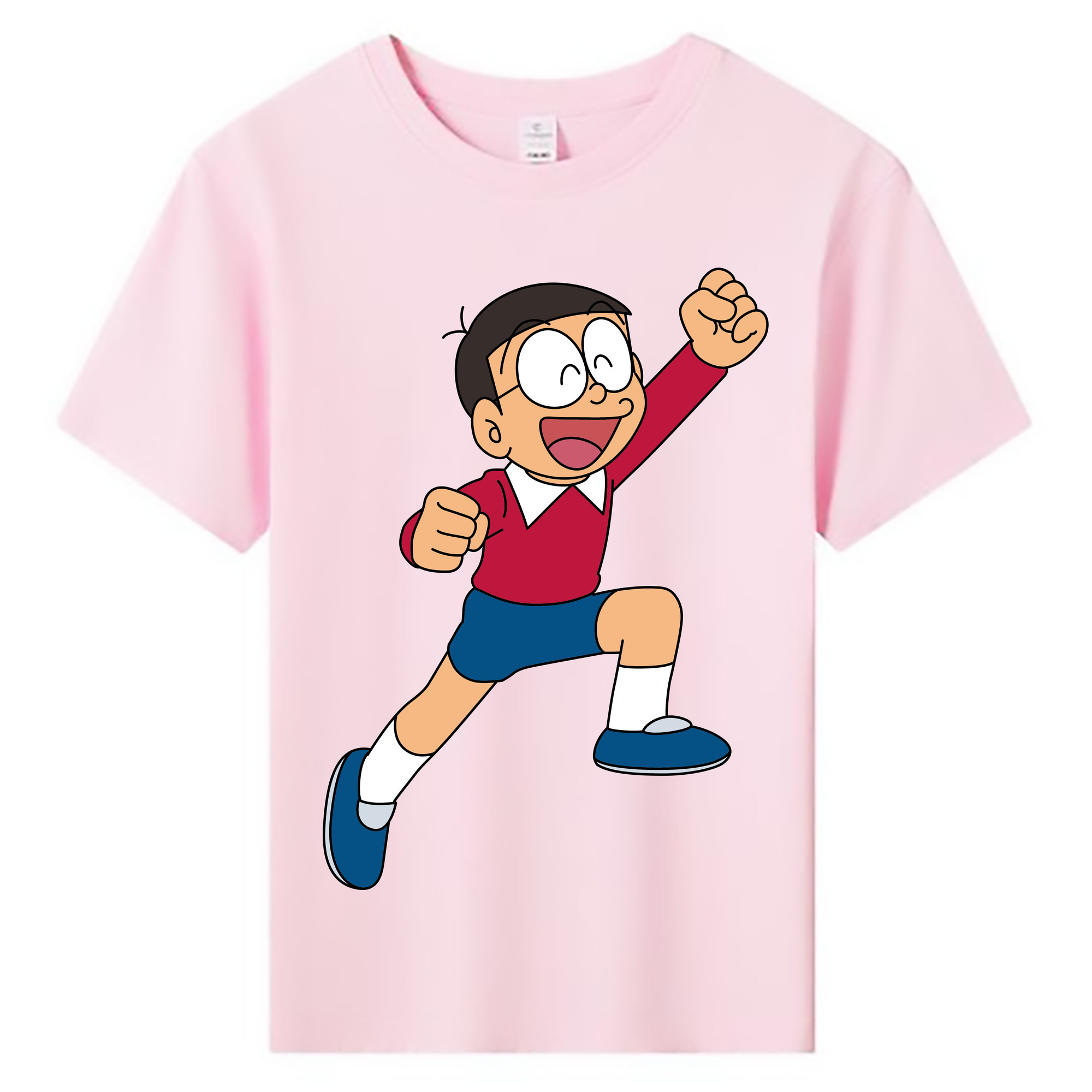 （画像用） ドラえもん 野比 のび太 Doraemon Nobita Nobi 綿100％キッズTシャツ（フロントプリント）