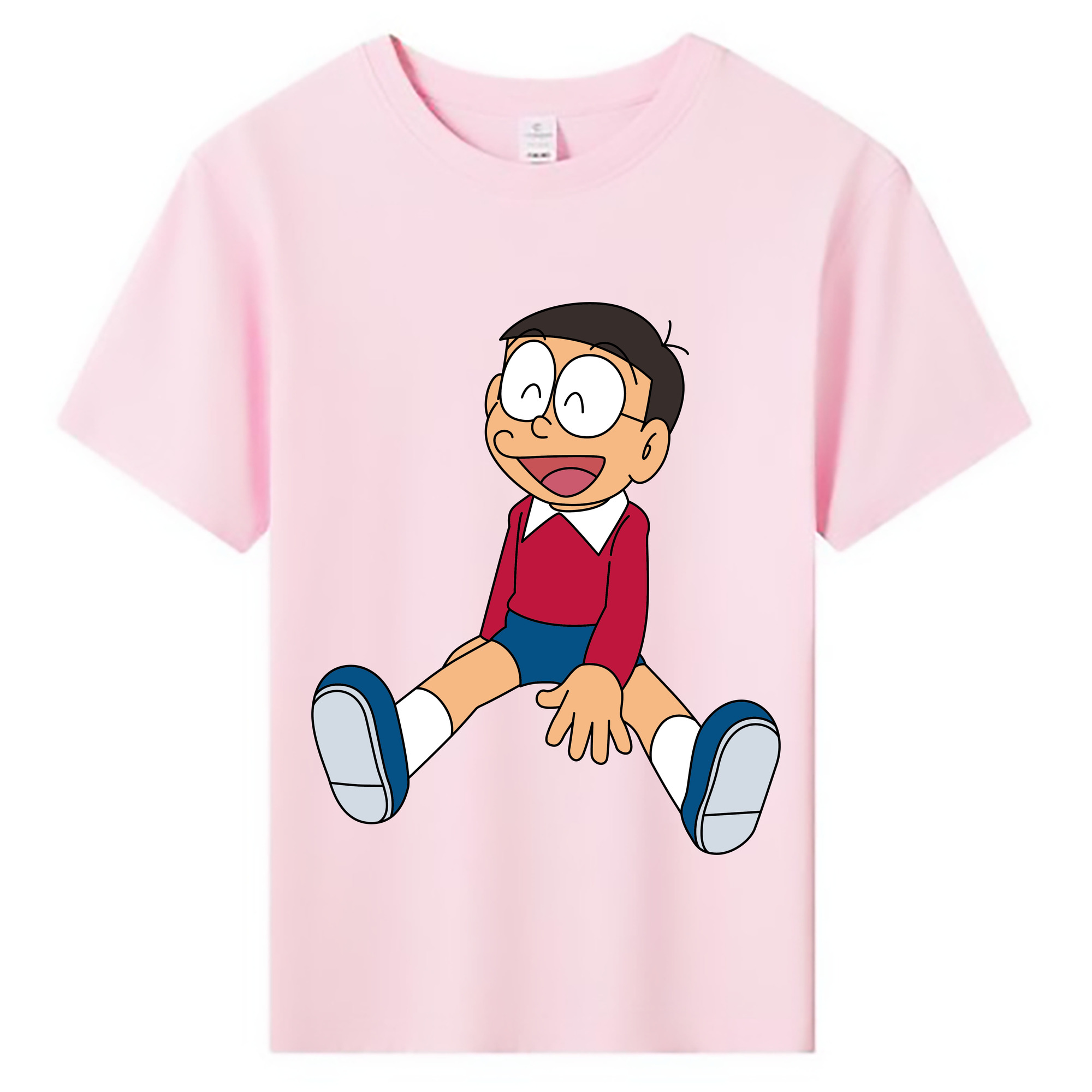 （画像用） ドラえもん 野比 のび太 Doraemon Nobita Nobi 綿100％キッズTシャツ（フロントプリント）