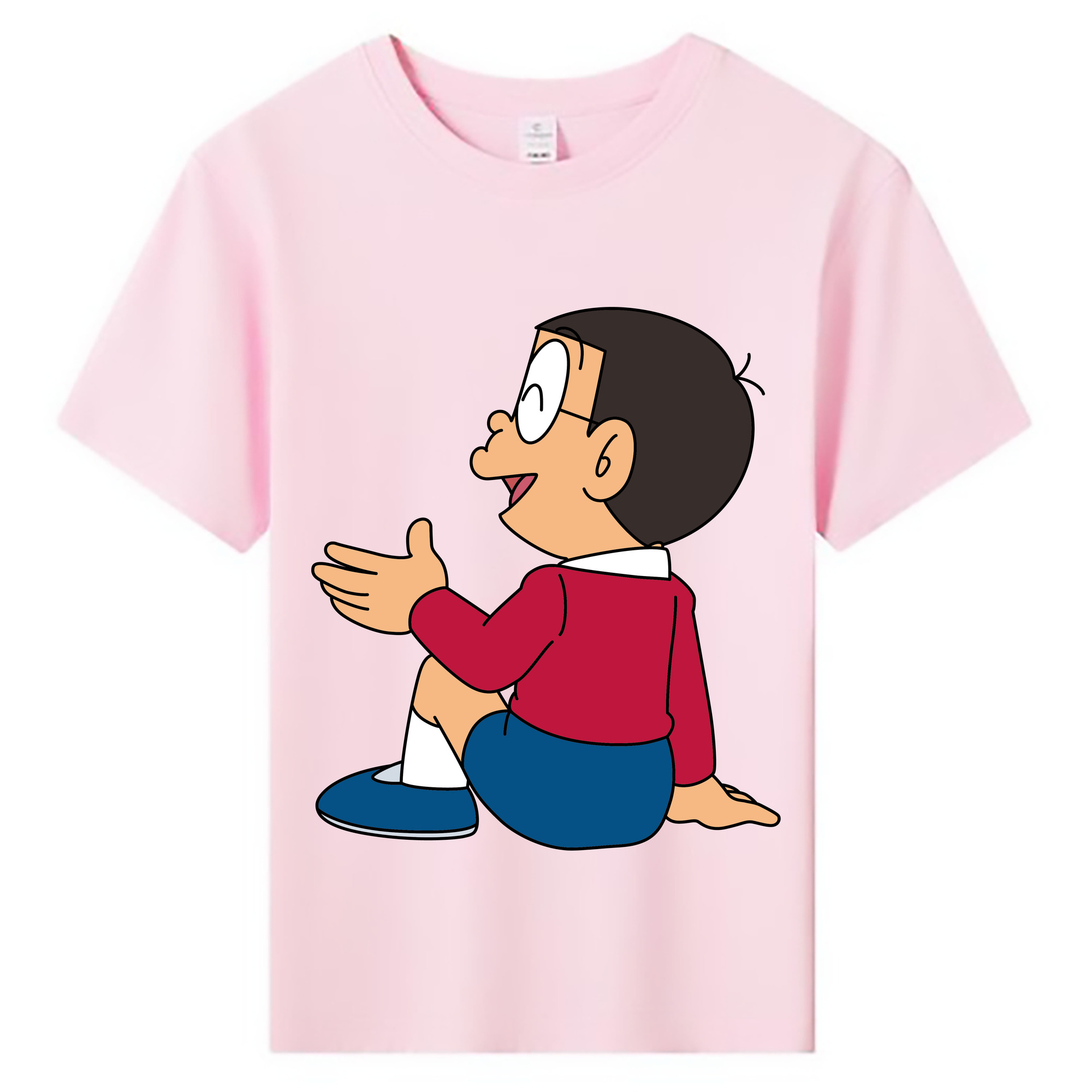 （画像用） ドラえもん 野比 のび太 Doraemon Nobita Nobi 綿100％キッズTシャツ（フロントプリント）