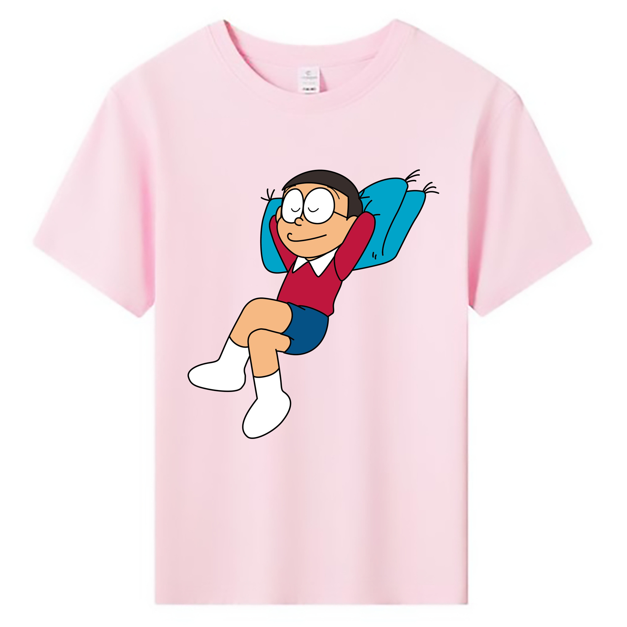 （画像用） ドラえもん 野比 のび太 Doraemon Nobita Nobi 綿100％キッズTシャツ（フロントプリント）