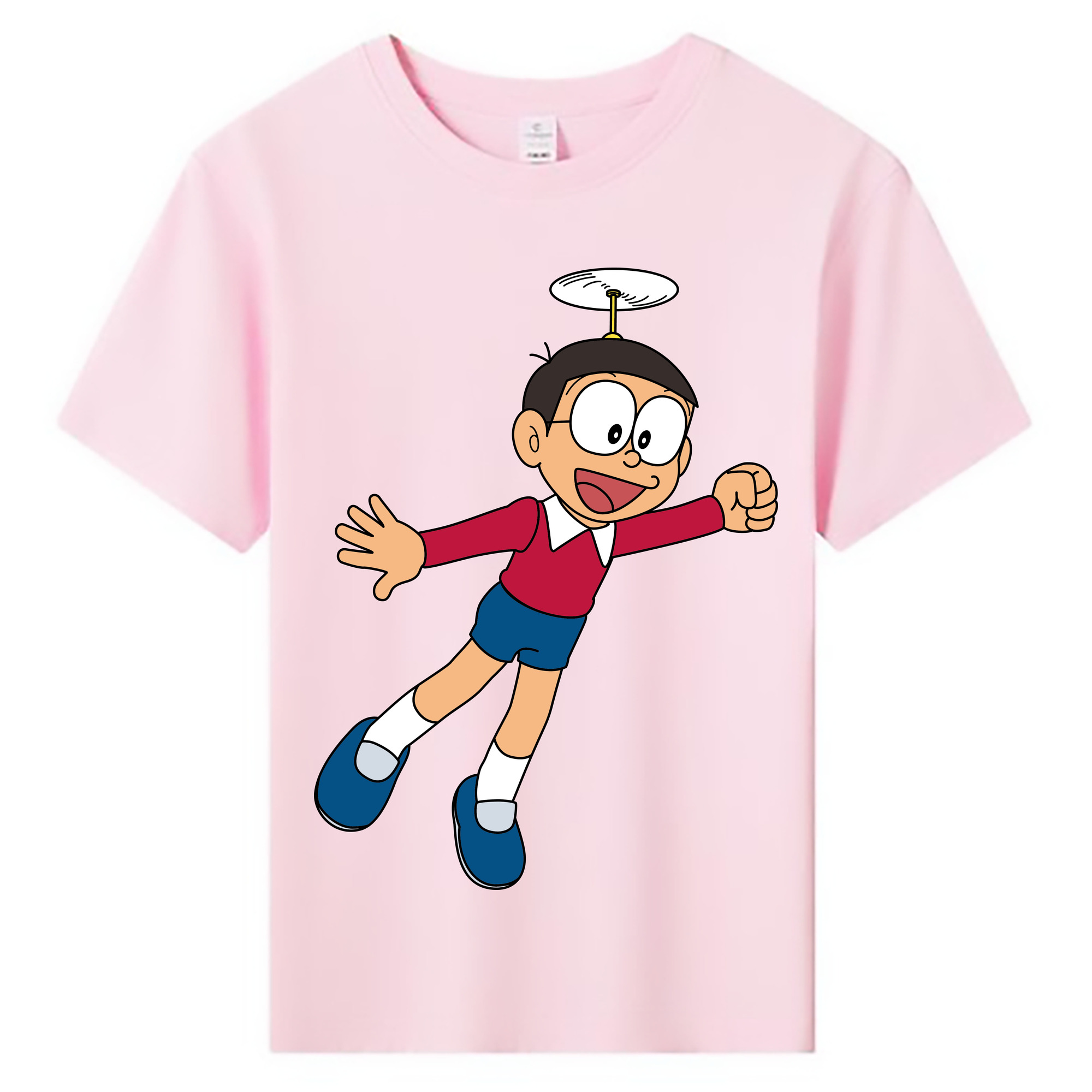 （画像用） ドラえもん 野比 のび太 Doraemon Nobita Nobi 綿100％キッズTシャツ（フロントプリント）