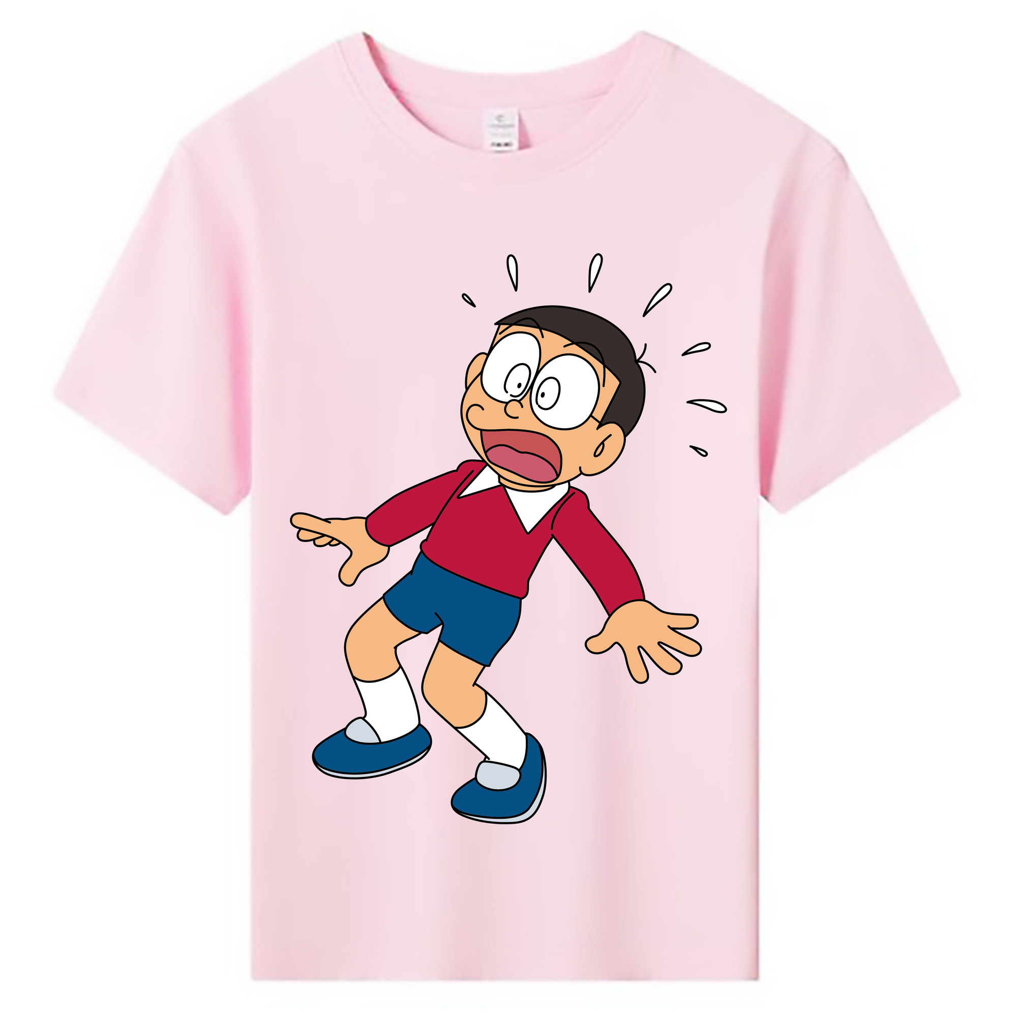 （画像用） ドラえもん 野比 のび太 Doraemon Nobita Nobi 綿100％キッズTシャツ（フロントプリント）