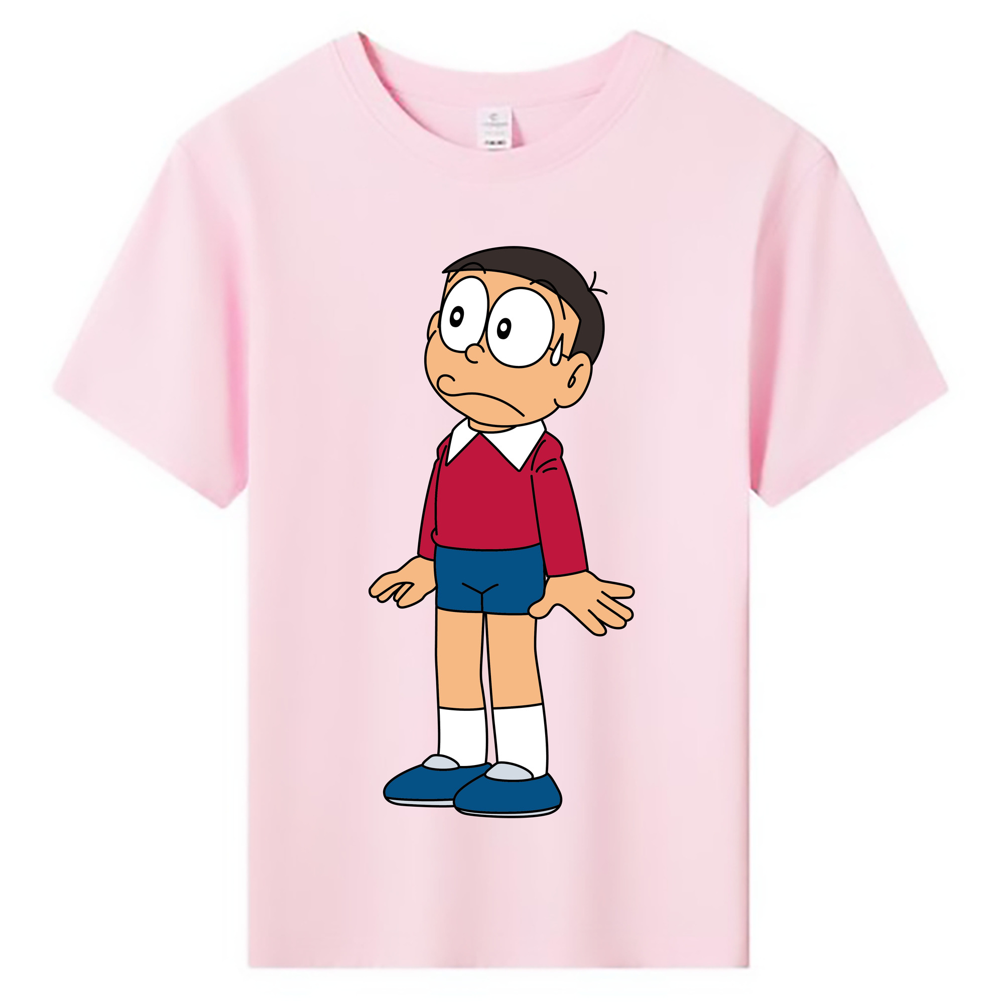 （画像用） ドラえもん 野比 のび太 Doraemon Nobita Nobi 綿100％キッズTシャツ（フロントプリント）