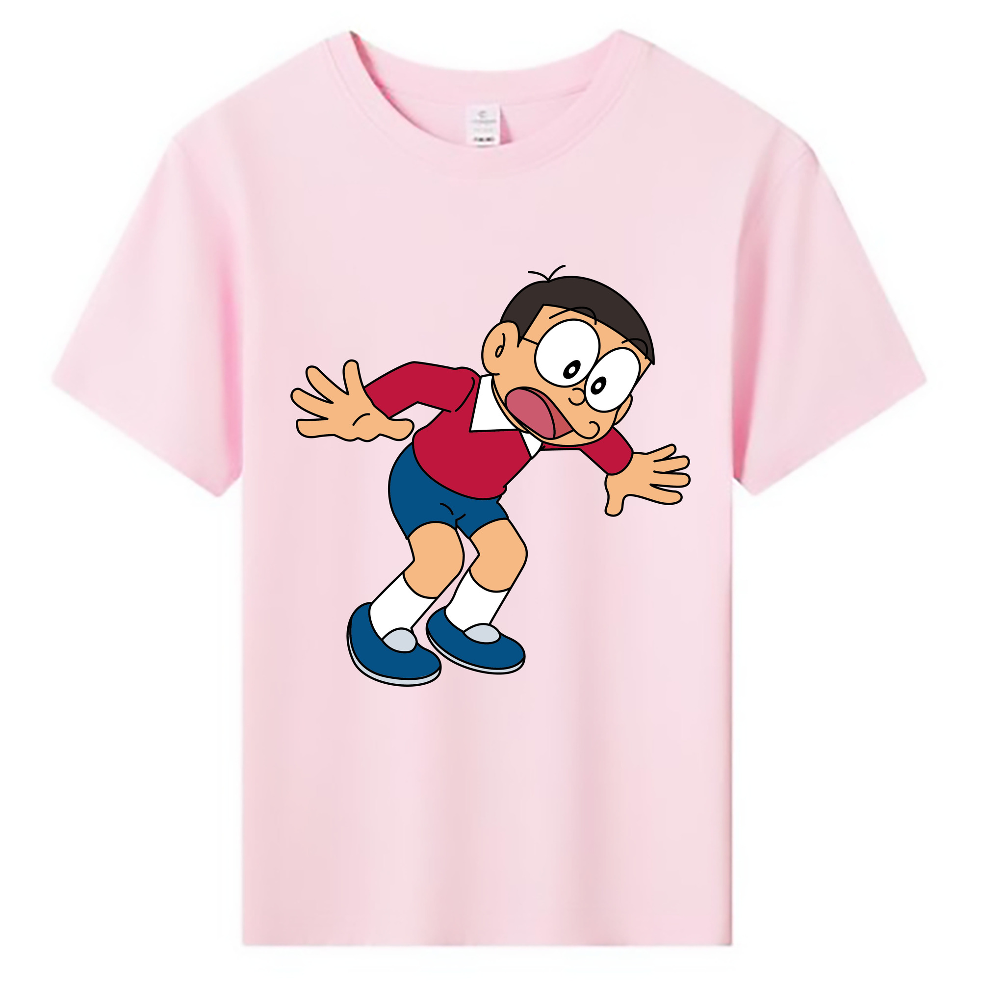 （画像用） ドラえもん 野比 のび太 Doraemon Nobita Nobi 綿100％キッズTシャツ（フロントプリント）