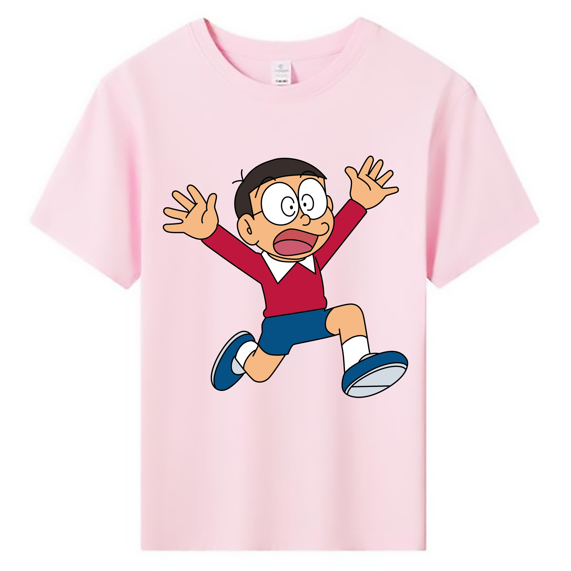 （画像用） ドラえもん 野比 のび太 Doraemon Nobita Nobi 綿100％キッズTシャツ（フロントプリント）