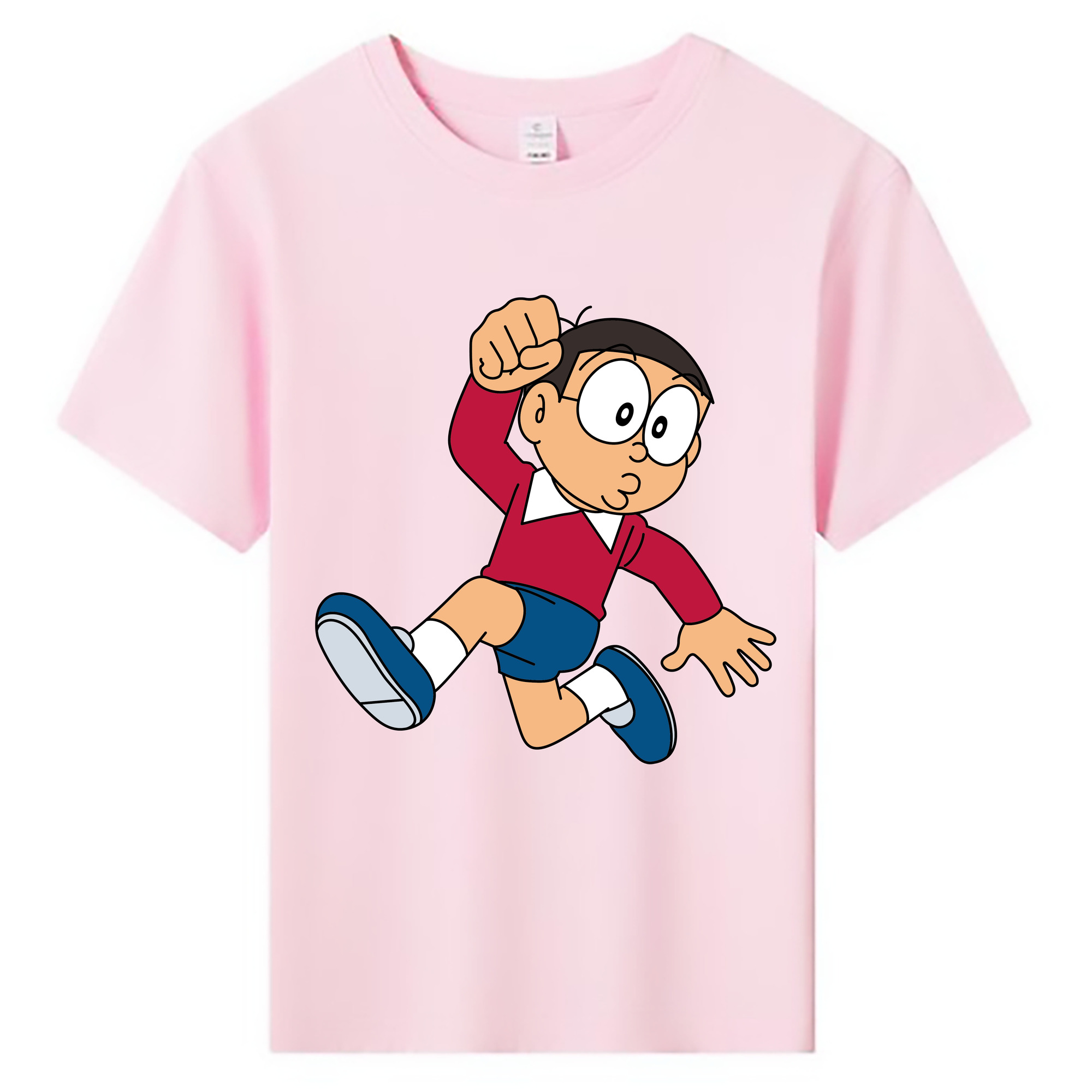 （画像用） ドラえもん 野比 のび太 Doraemon Nobita Nobi 綿100％キッズTシャツ（フロントプリント）