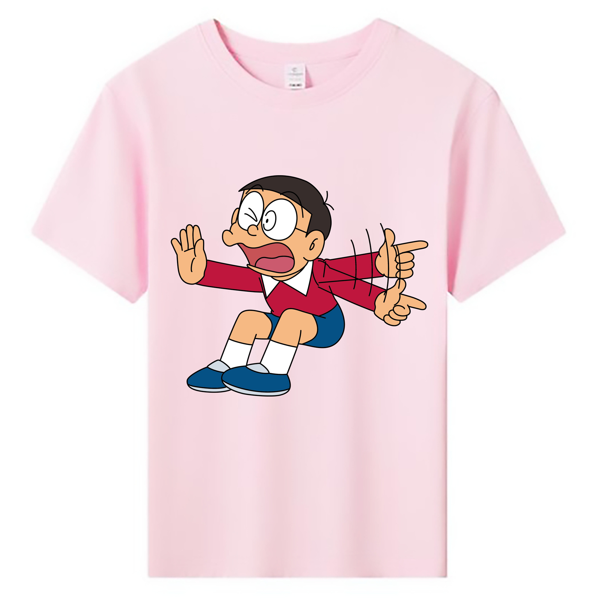 （画像用） ドラえもん 野比 のび太 Doraemon Nobita Nobi 綿100％キッズTシャツ（フロントプリント）