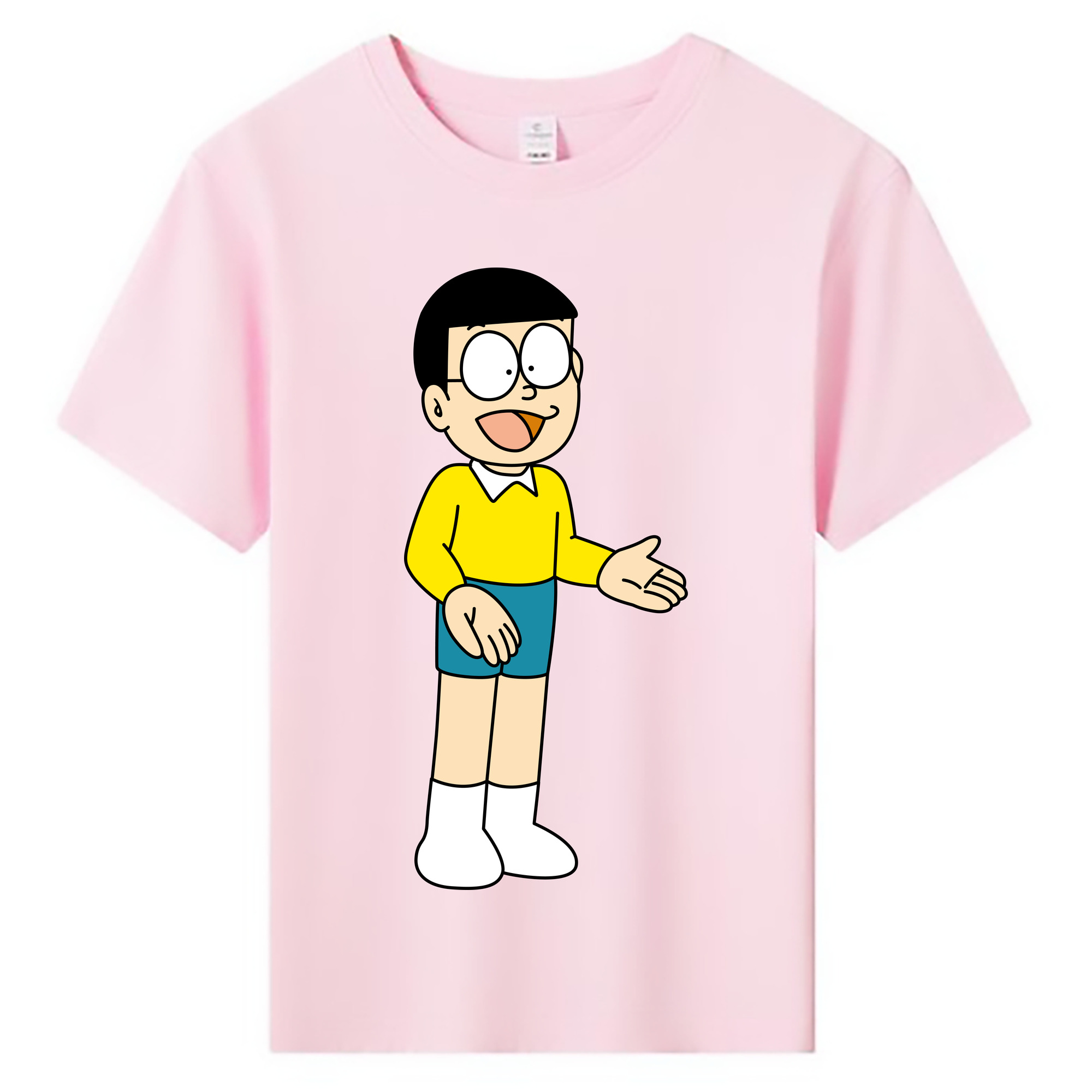 （画像用） ドラえもん 野比 のび太 Doraemon Nobita Nobi 綿100％キッズTシャツ（フロントプリント）