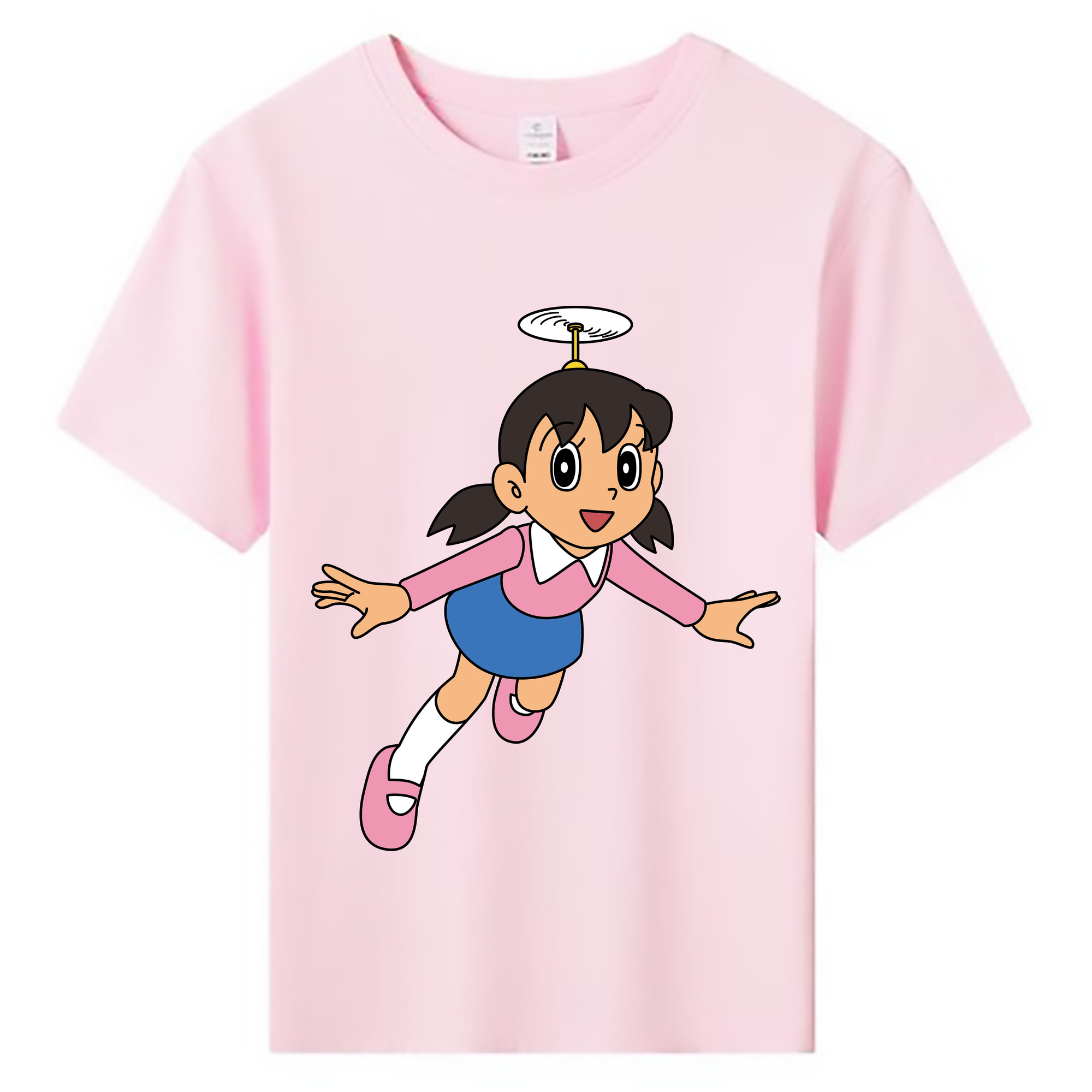 （画像用） ドラえもん みなもと しずか Doraemon Shizuka Minamoto 綿100％キッズTシャツ（フロントプリント）
