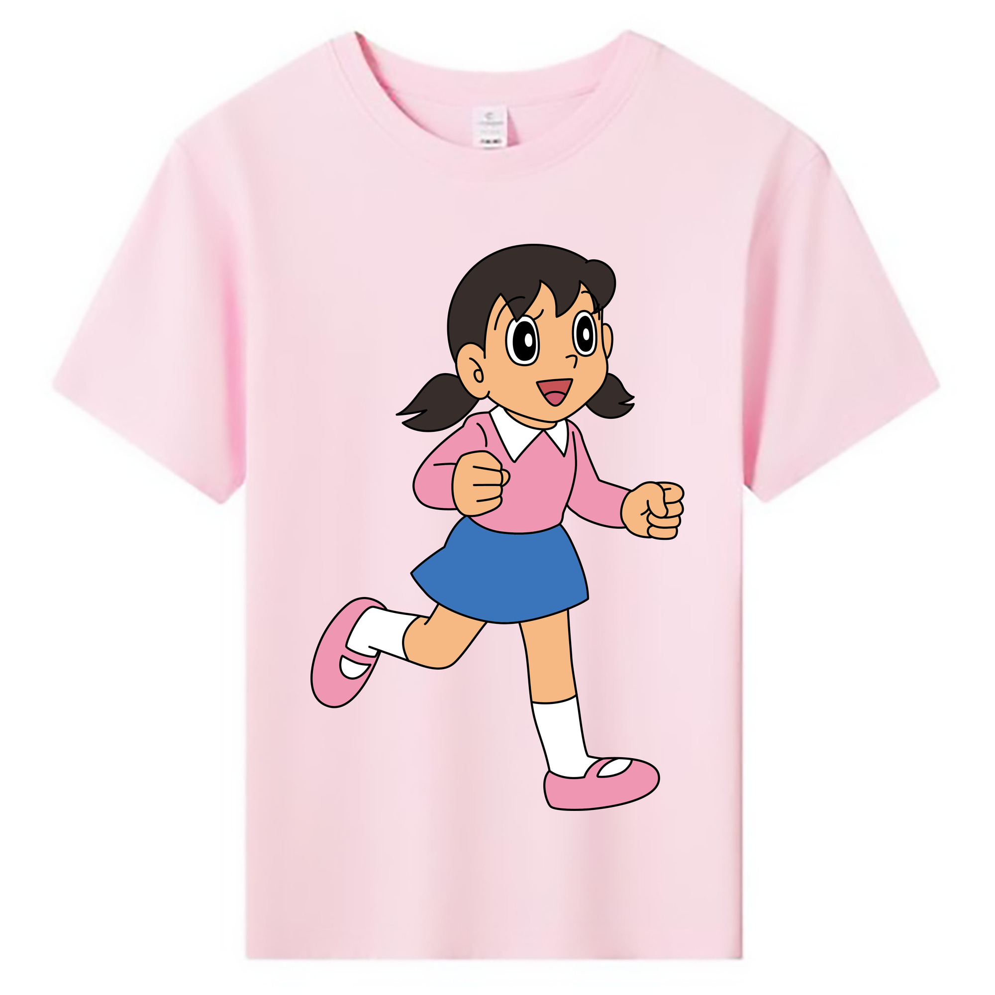 （画像用） ドラえもん みなもと しずか Doraemon Shizuka Minamoto 綿100％キッズTシャツ（フロントプリント）