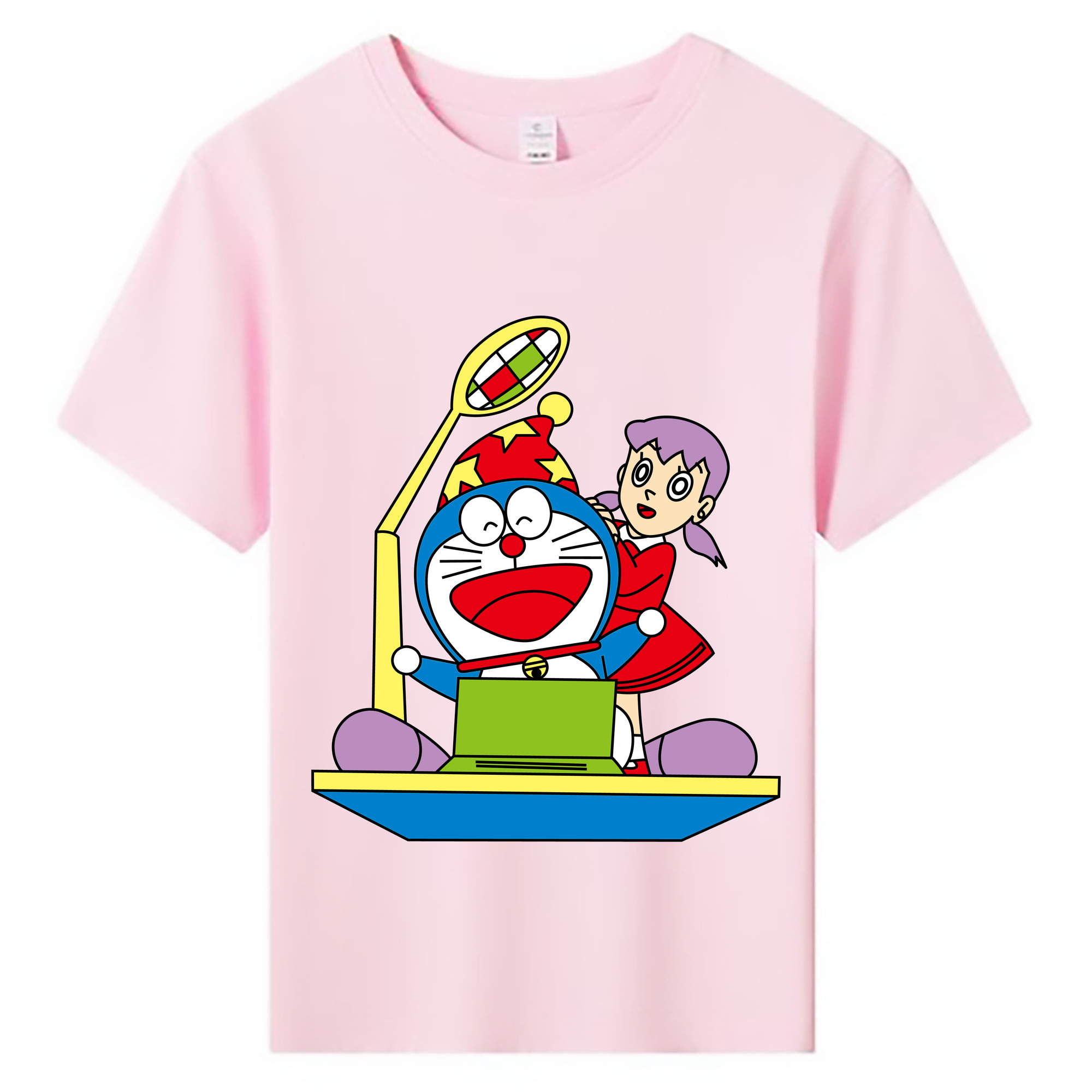 （画像用） ドラえもん みなもと しずか Doraemon Shizuka Minamoto 綿100％キッズTシャツ（フロントプリント）