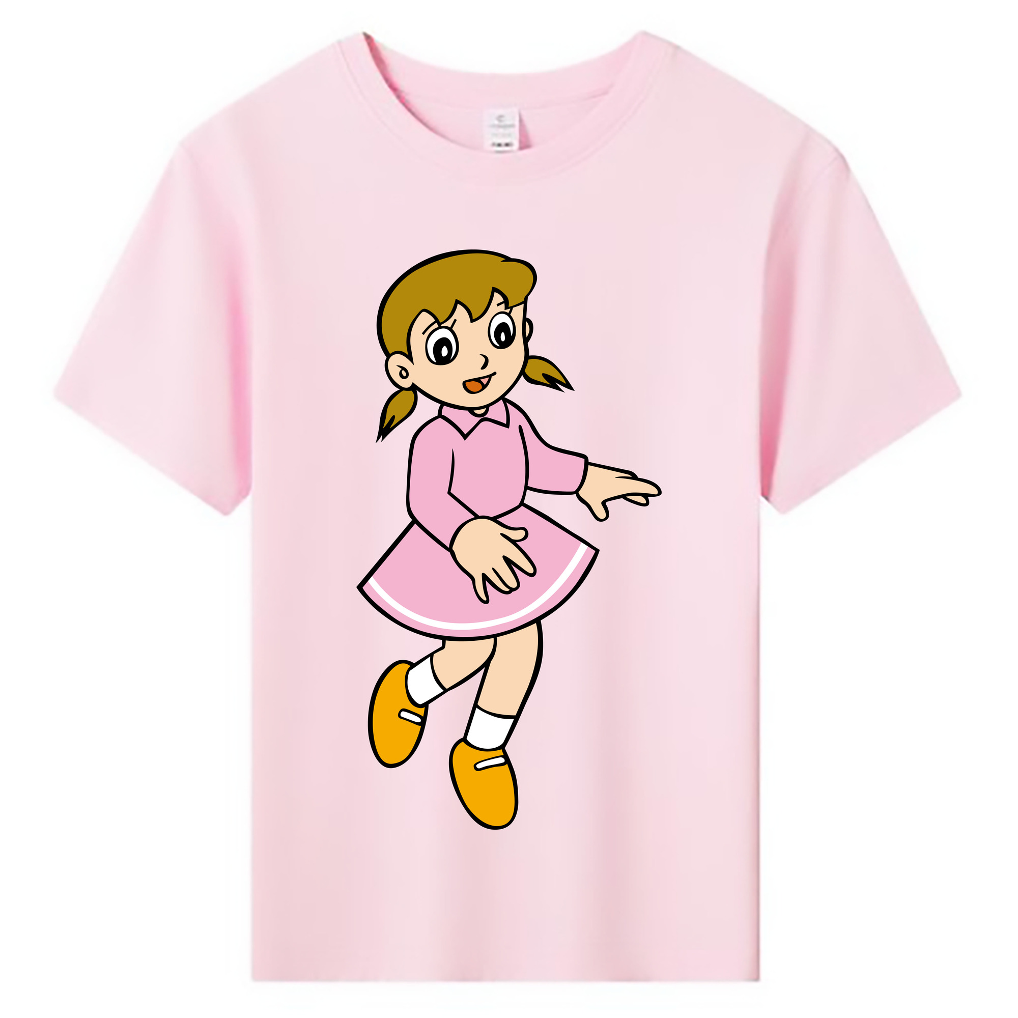 （画像用） ドラえもん みなもと しずか Doraemon Shizuka Minamoto 綿100％キッズTシャツ（フロントプリント）