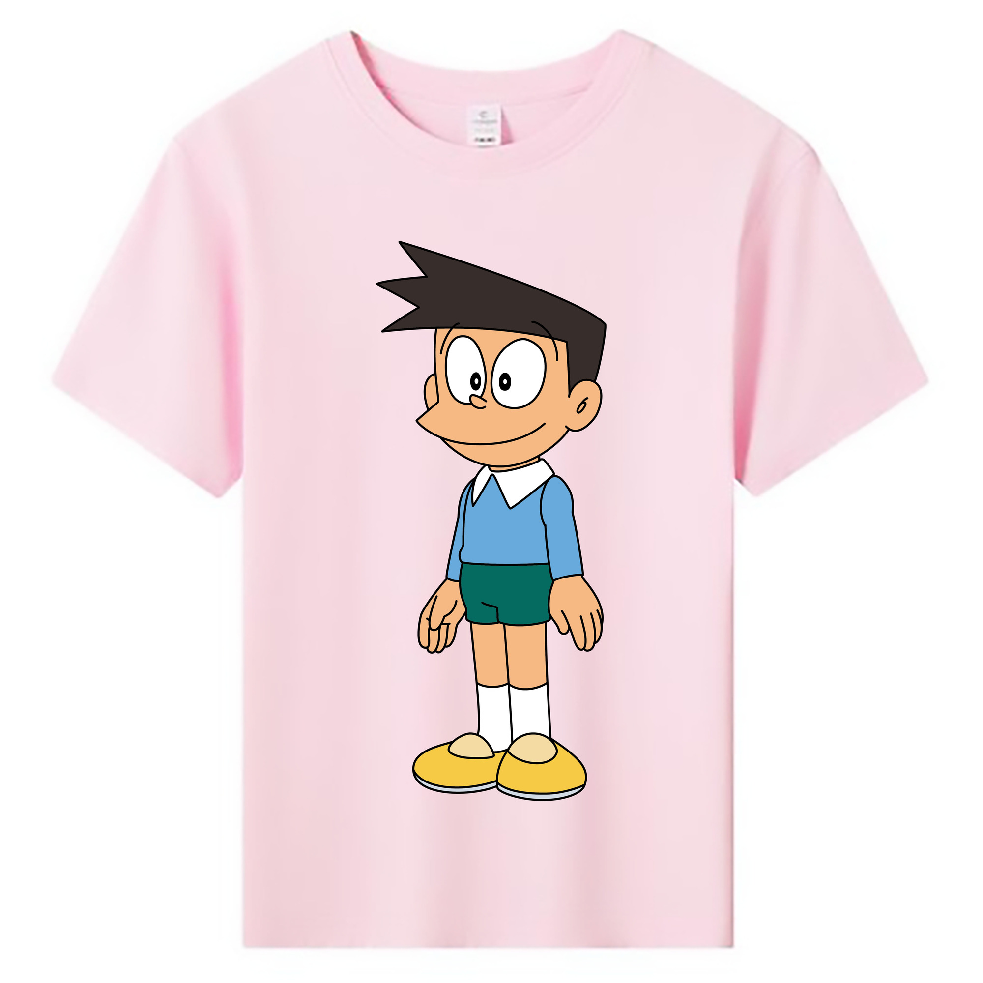 （画像用） ドラえもん 骨川 スネ夫 Doraemon Honekawa Suneo 綿100％キッズTシャツ（フロントプリント）