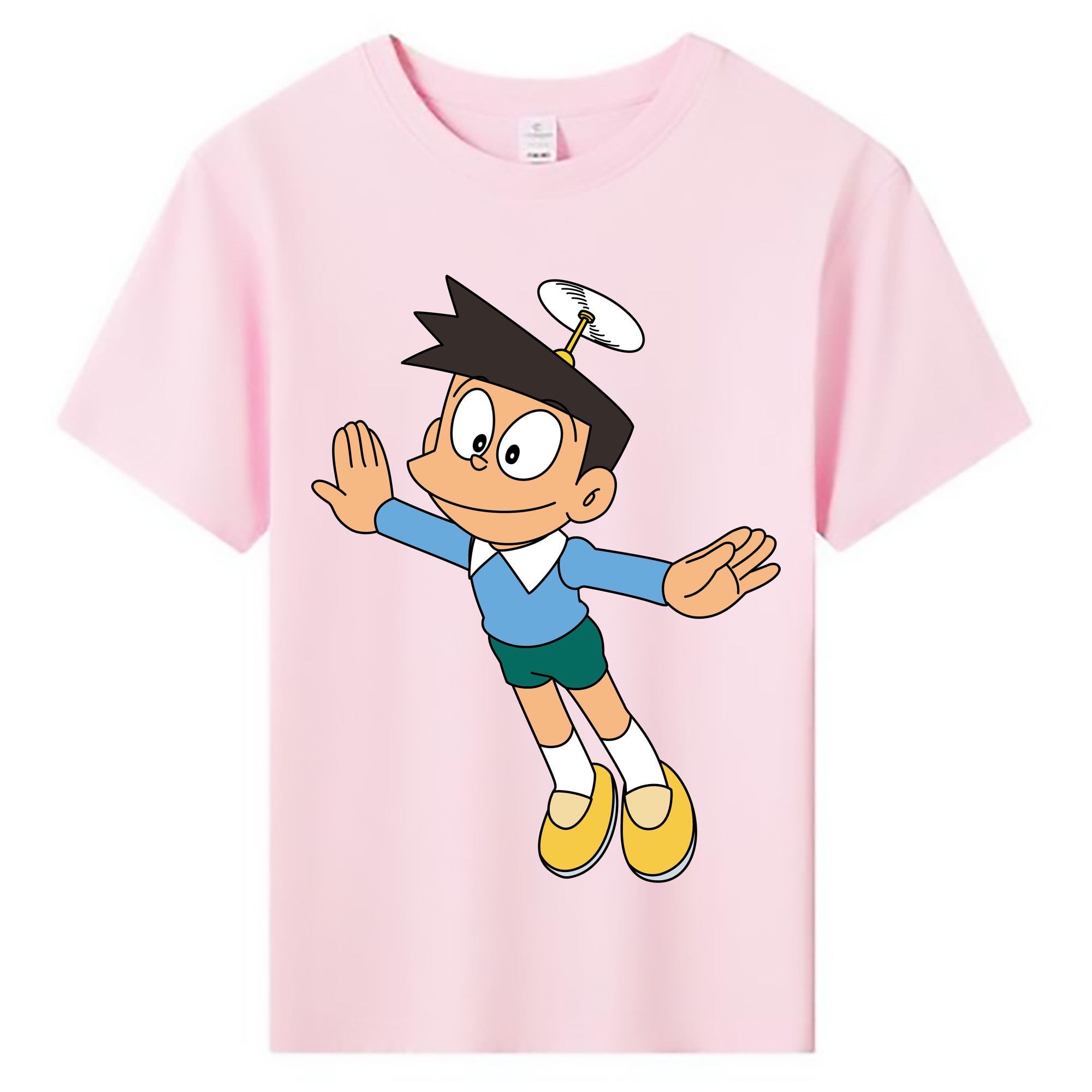 （画像用） ドラえもん 骨川 スネ夫 Doraemon Honekawa Suneo 綿100％キッズTシャツ（フロントプリント）