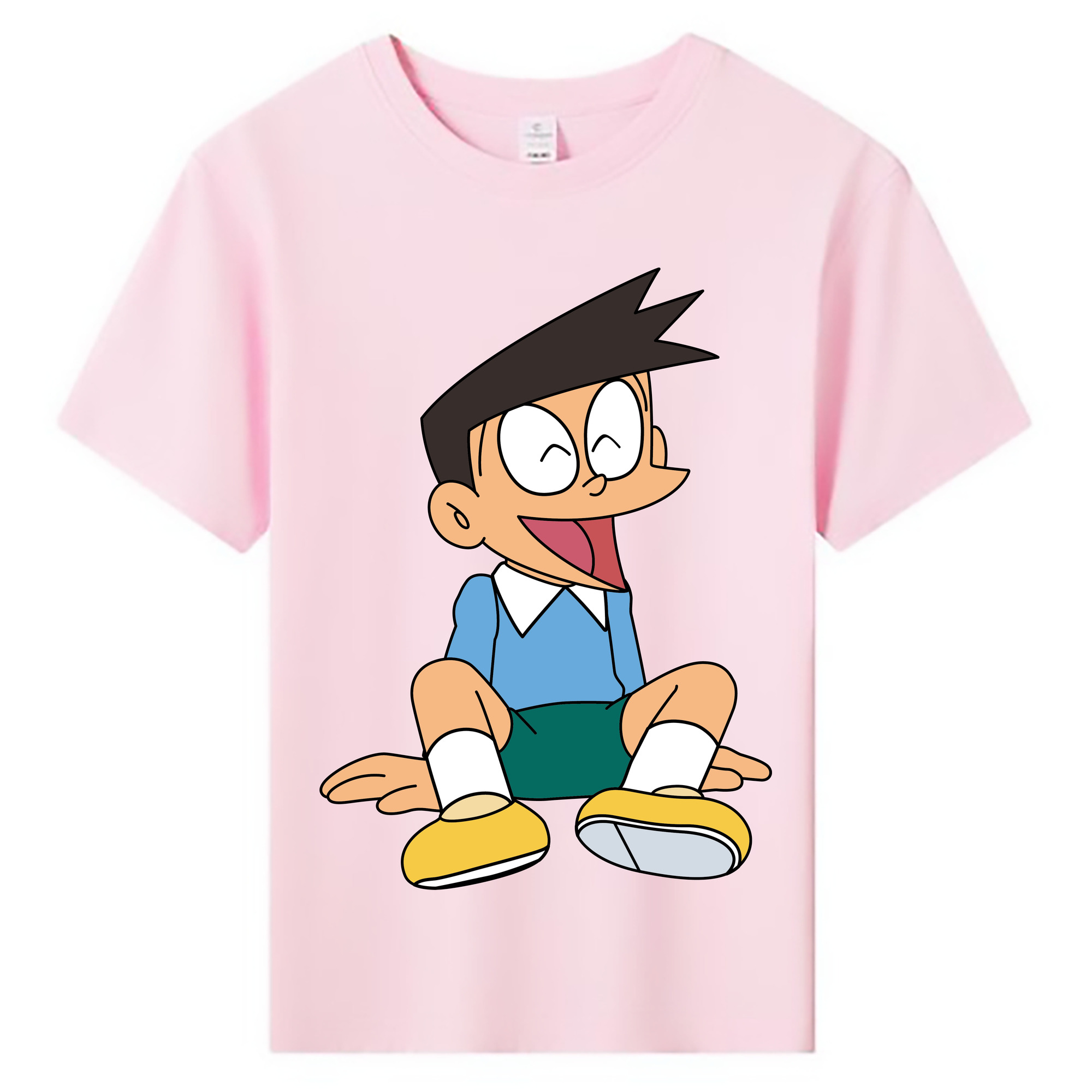 （画像用） ドラえもん 骨川 スネ夫 Doraemon Honekawa Suneo 綿100％キッズTシャツ（フロントプリント）