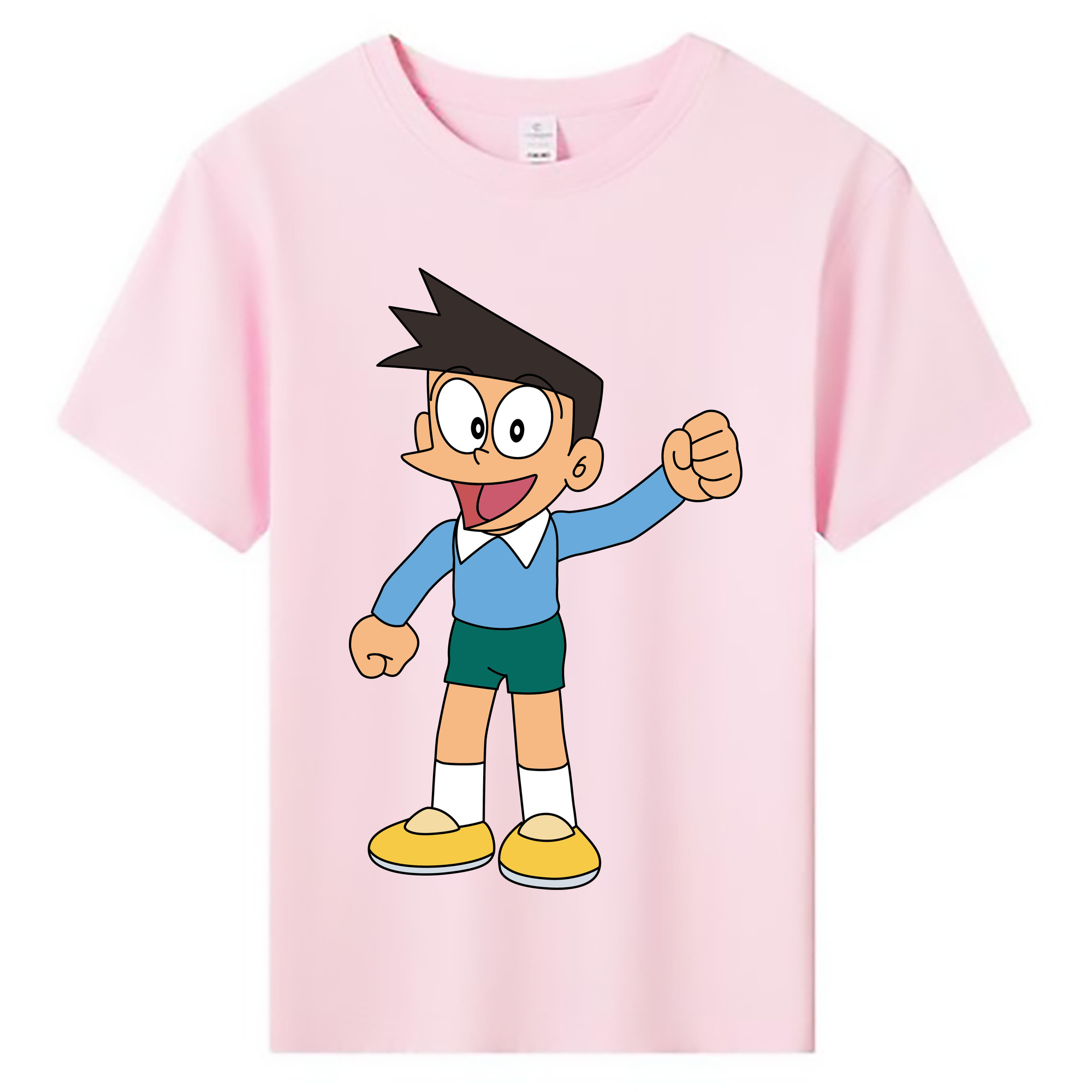 （画像用） ドラえもん 骨川 スネ夫 Doraemon Honekawa Suneo 綿100％キッズTシャツ（フロントプリント）
