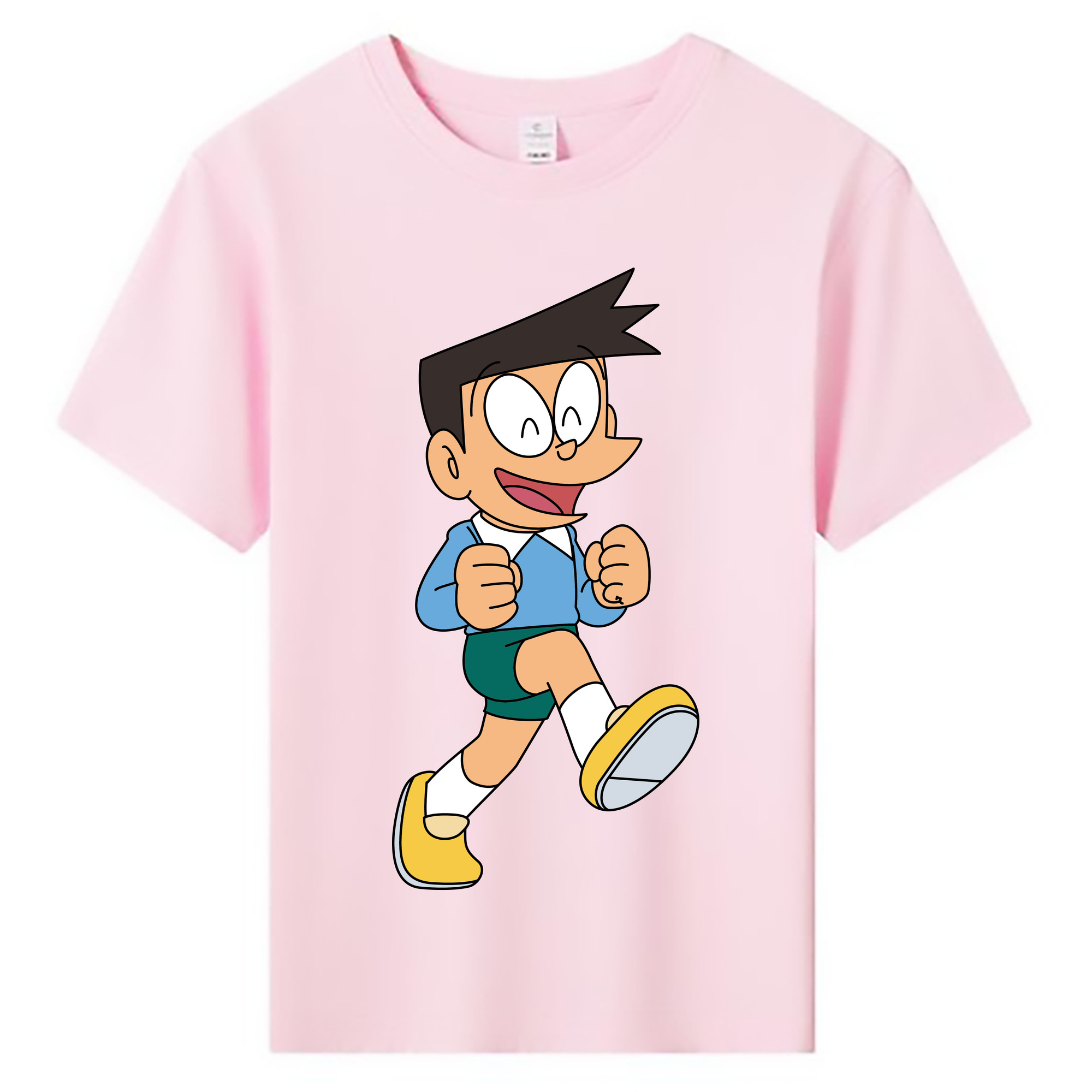 （画像用） ドラえもん 骨川 スネ夫 Doraemon Honekawa Suneo 綿100％キッズTシャツ（フロントプリント）