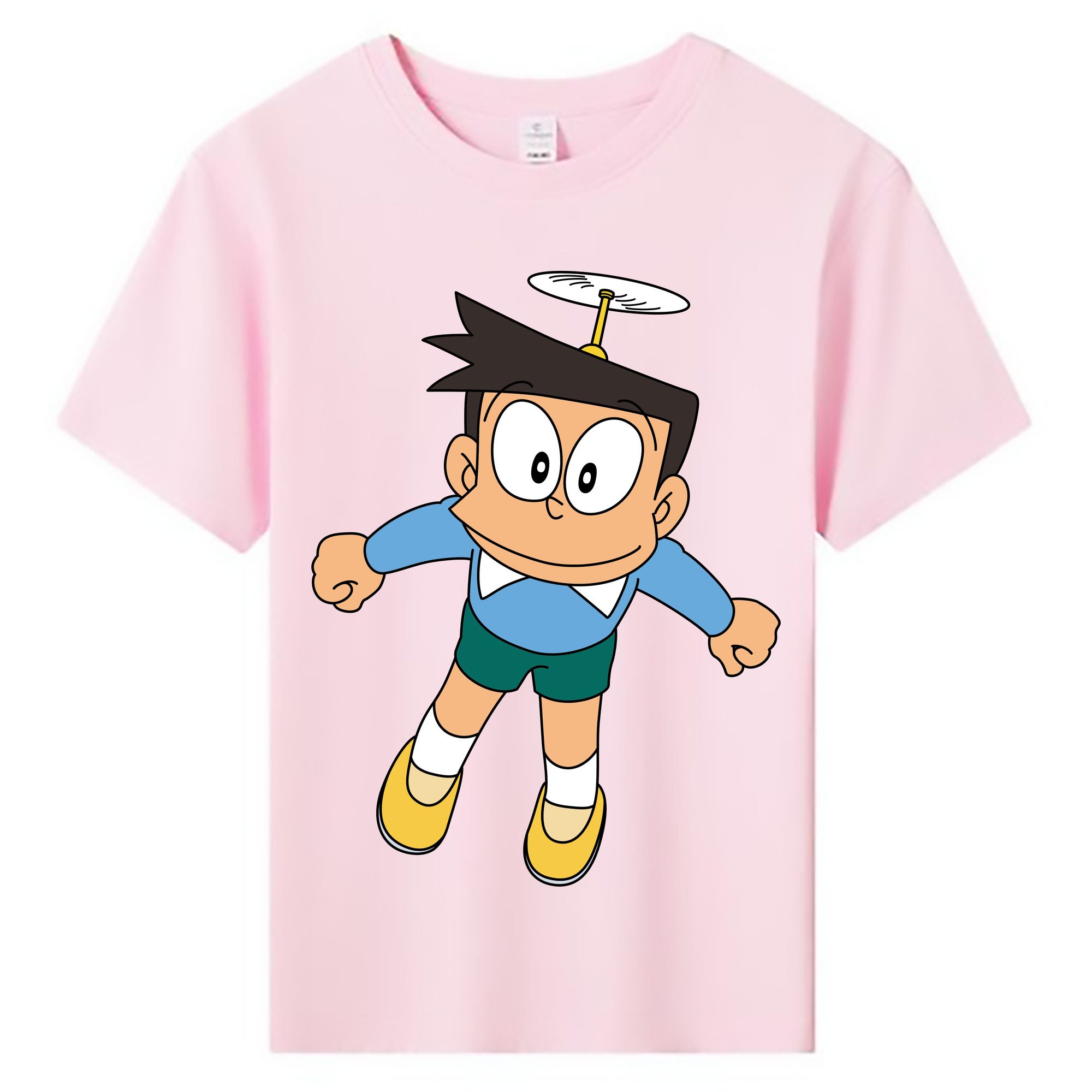 （画像用） ドラえもん 骨川 スネ夫 Doraemon Honekawa Suneo 綿100％キッズTシャツ（フロントプリント）
