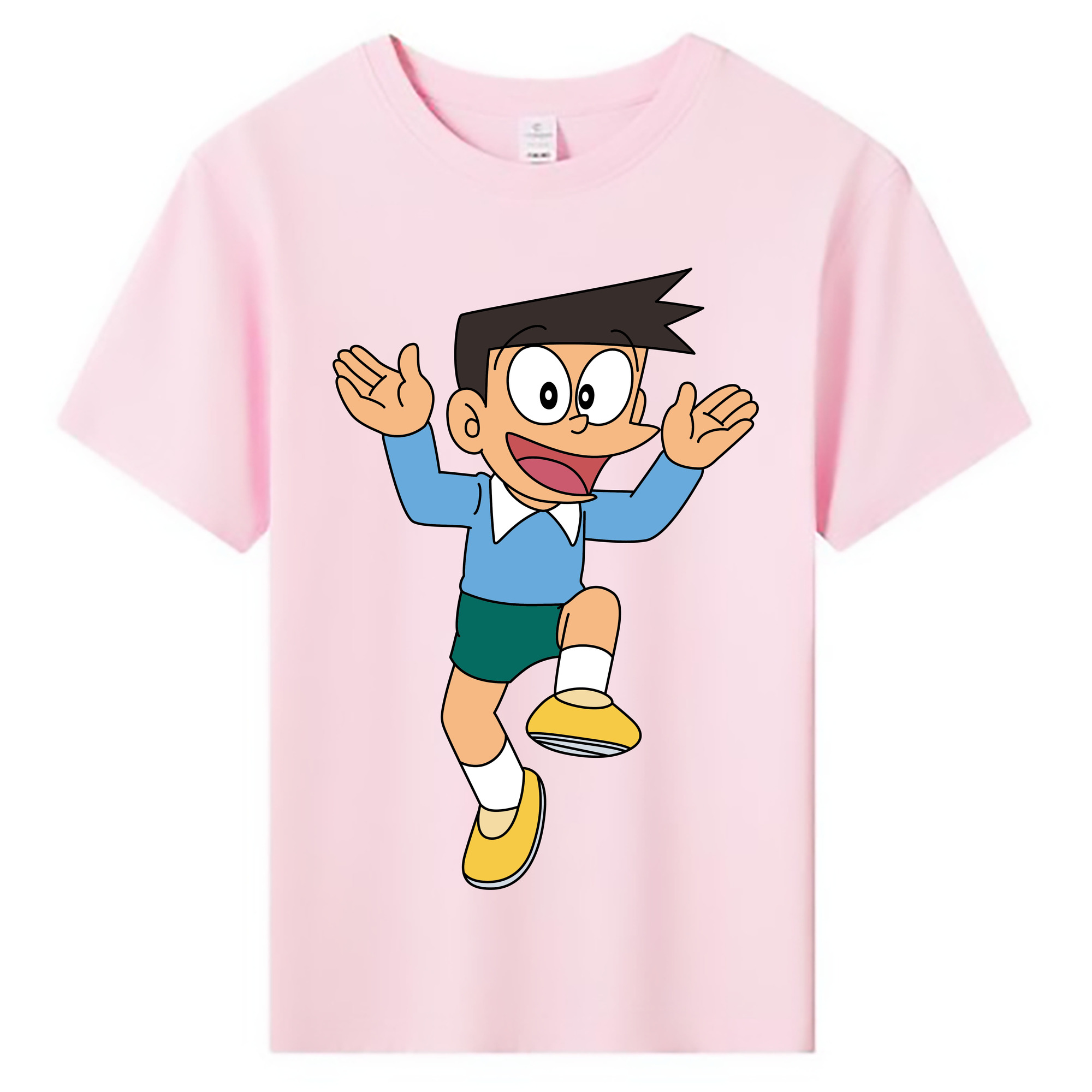 （画像用） ドラえもん 骨川 スネ夫 Doraemon Honekawa Suneo 綿100％キッズTシャツ（フロントプリント）