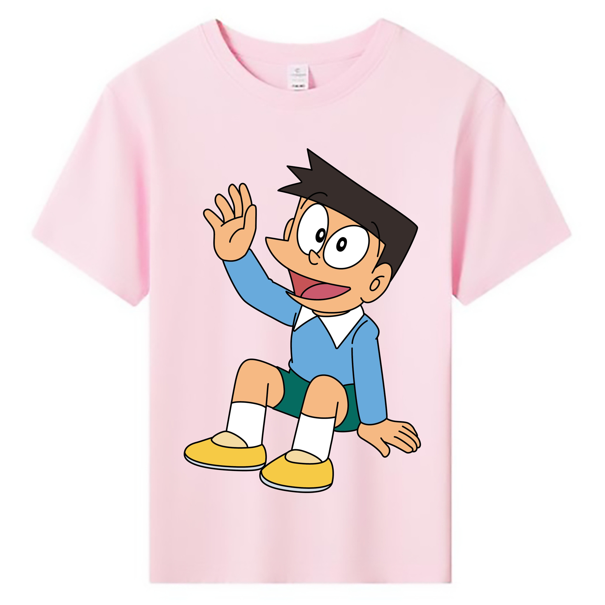 （画像用） ドラえもん 骨川 スネ夫 Doraemon Honekawa Suneo 綿100％キッズTシャツ（フロントプリント）