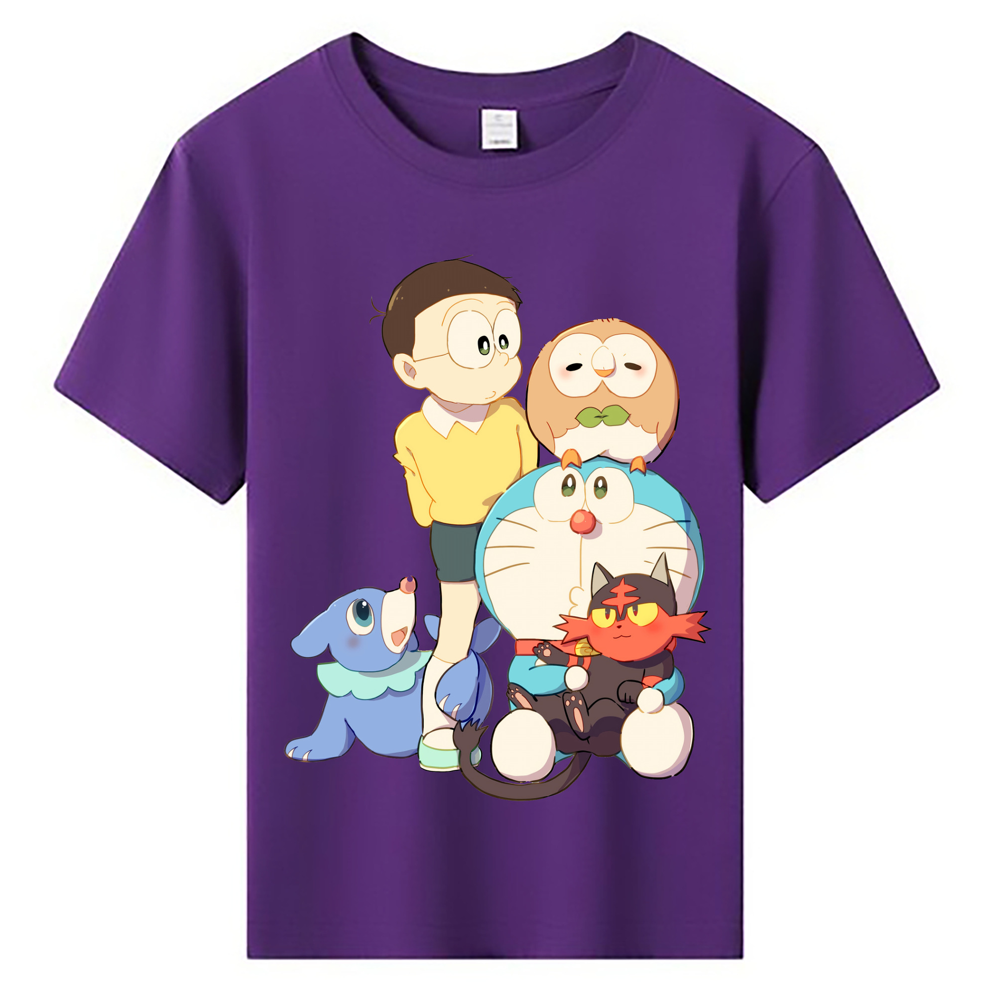 （画像用） ドラえもん Doraemon 綿100％キッズTシャツ（フロントプリント）
