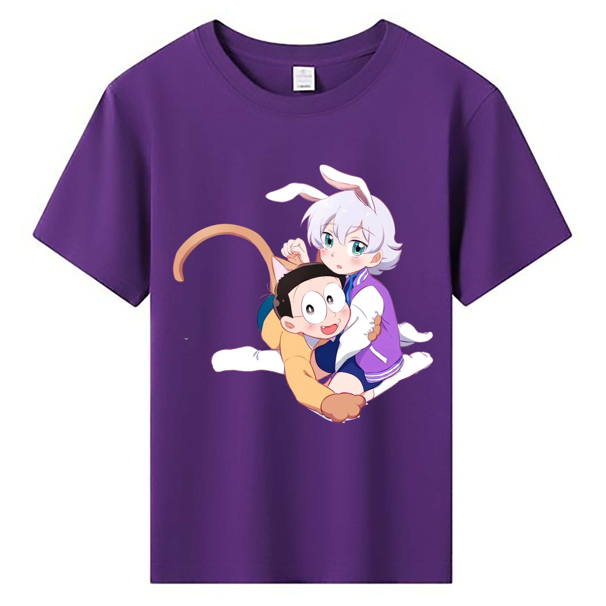 （画像用） ドラえもん 野比 のび太 Doraemon Nobita Nobi 綿100％キッズTシャツ（フロントプリント）