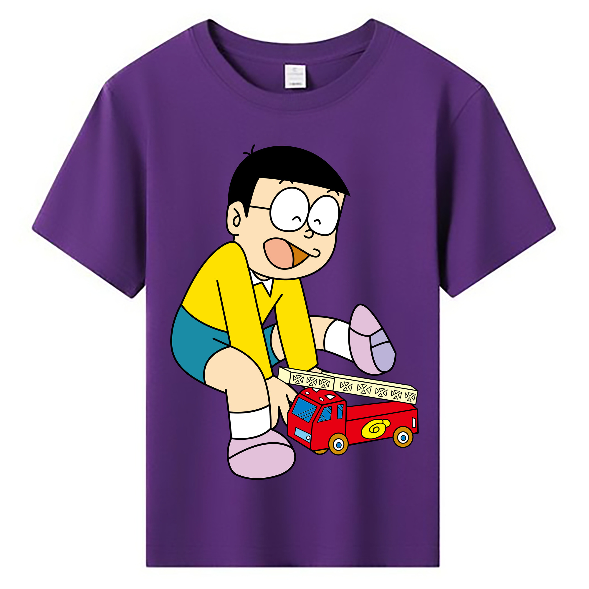 （画像用） ドラえもん 野比 のび太 Doraemon Nobita Nobi 綿100％キッズTシャツ（フロントプリント）