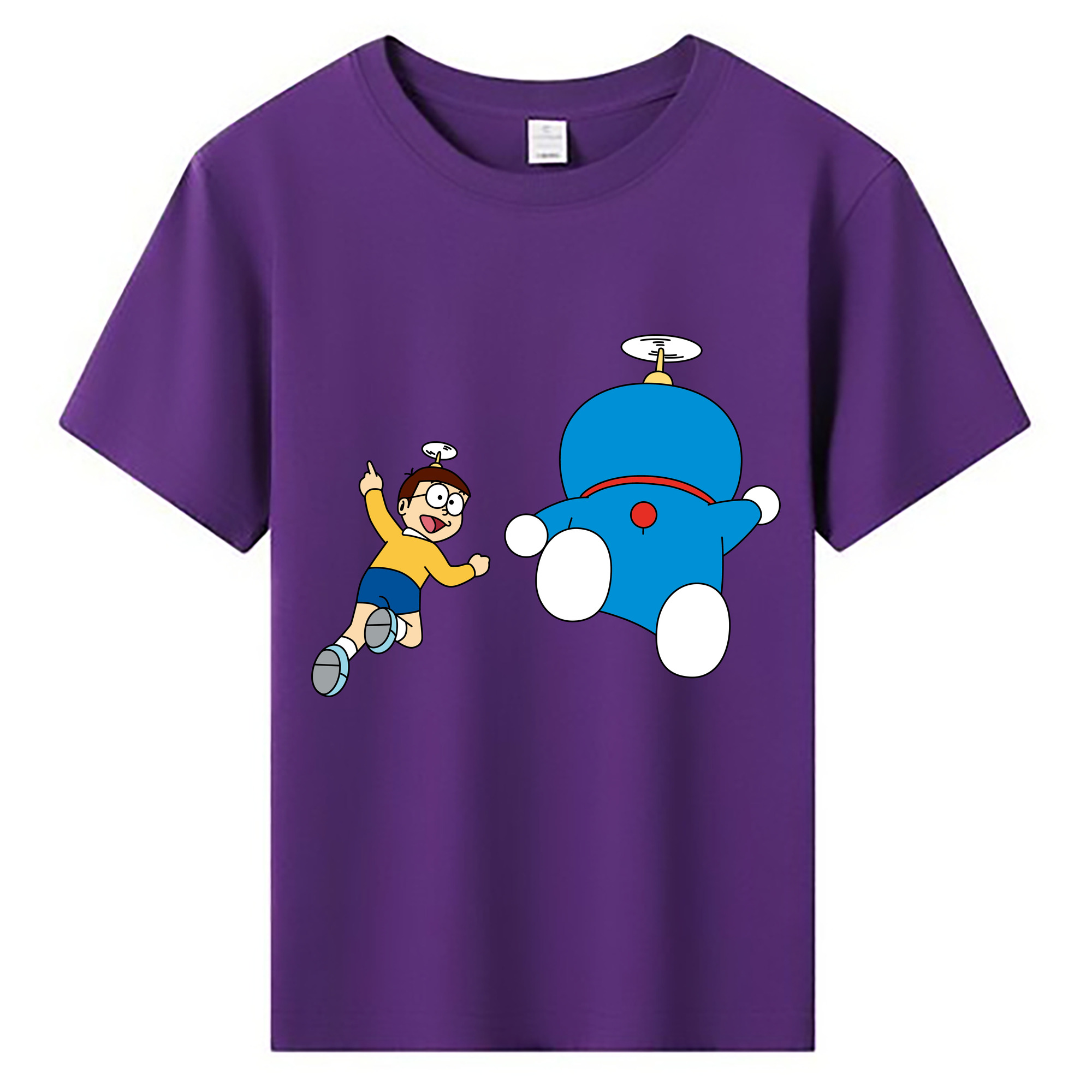（画像用） ドラえもん 野比 のび太 Doraemon Nobita Nobi 綿100％キッズTシャツ（フロントプリント）