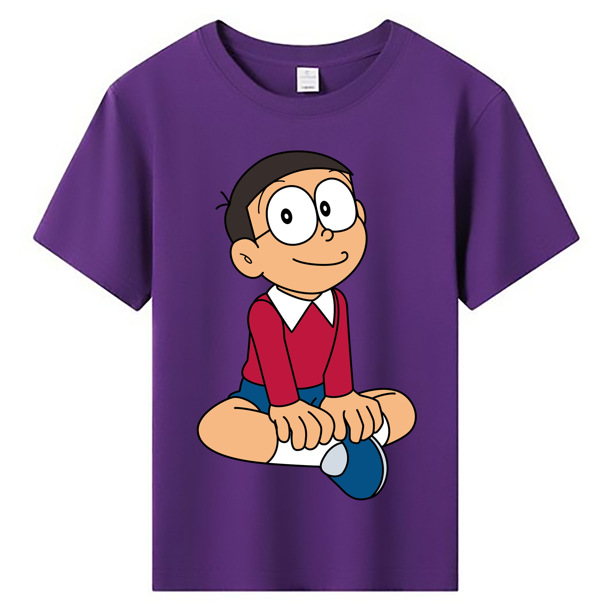 （画像用） ドラえもん 野比 のび太 Doraemon Nobita Nobi 綿100％キッズTシャツ（フロントプリント）