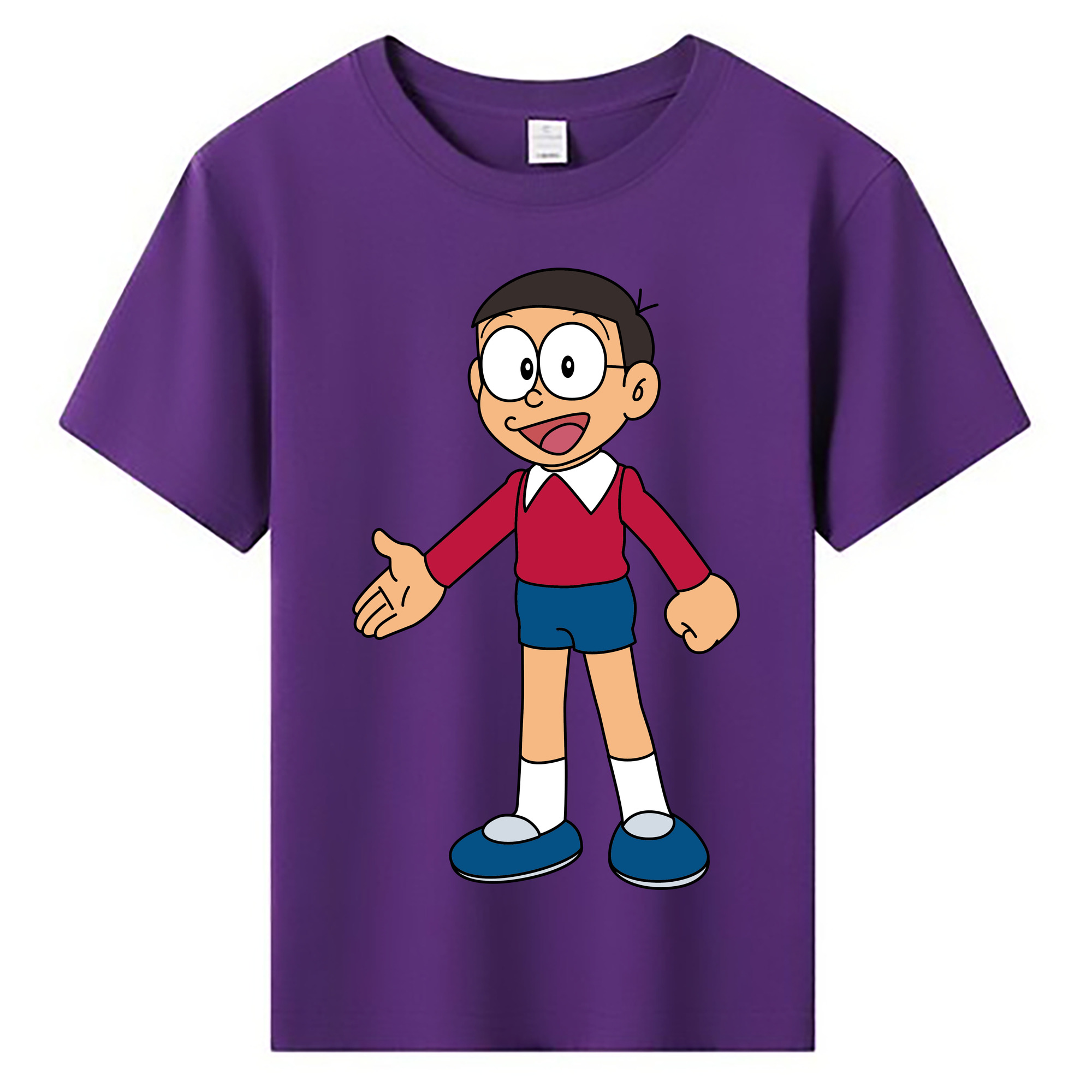 （画像用） ドラえもん 野比 のび太 Doraemon Nobita Nobi 綿100％キッズTシャツ（フロントプリント）