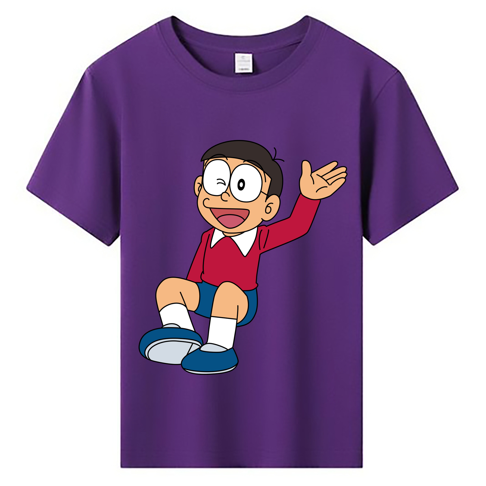 （画像用） ドラえもん 野比 のび太 Doraemon Nobita Nobi 綿100％キッズTシャツ（フロントプリント）
