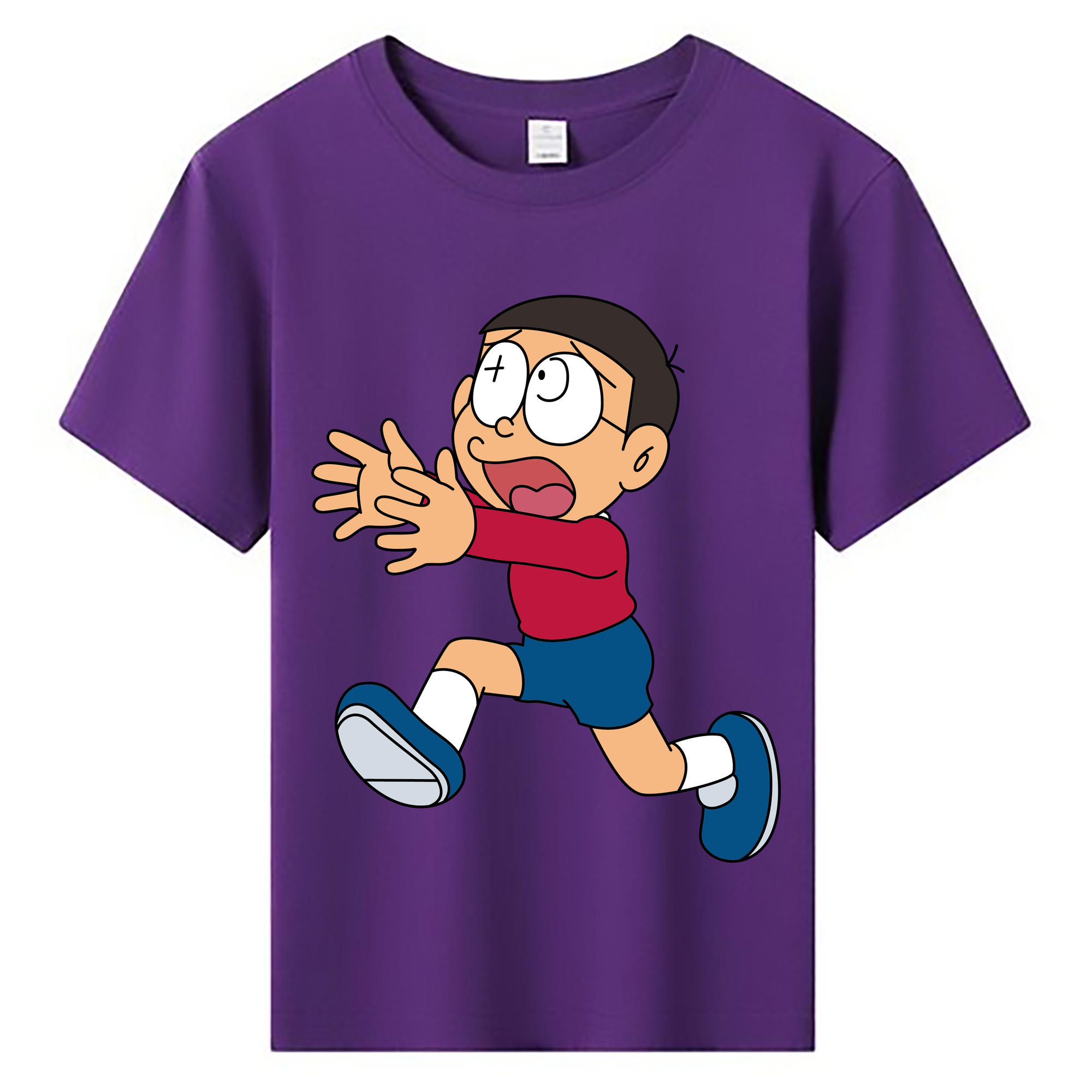 （画像用） ドラえもん 野比 のび太 Doraemon Nobita Nobi 綿100％キッズTシャツ（フロントプリント）