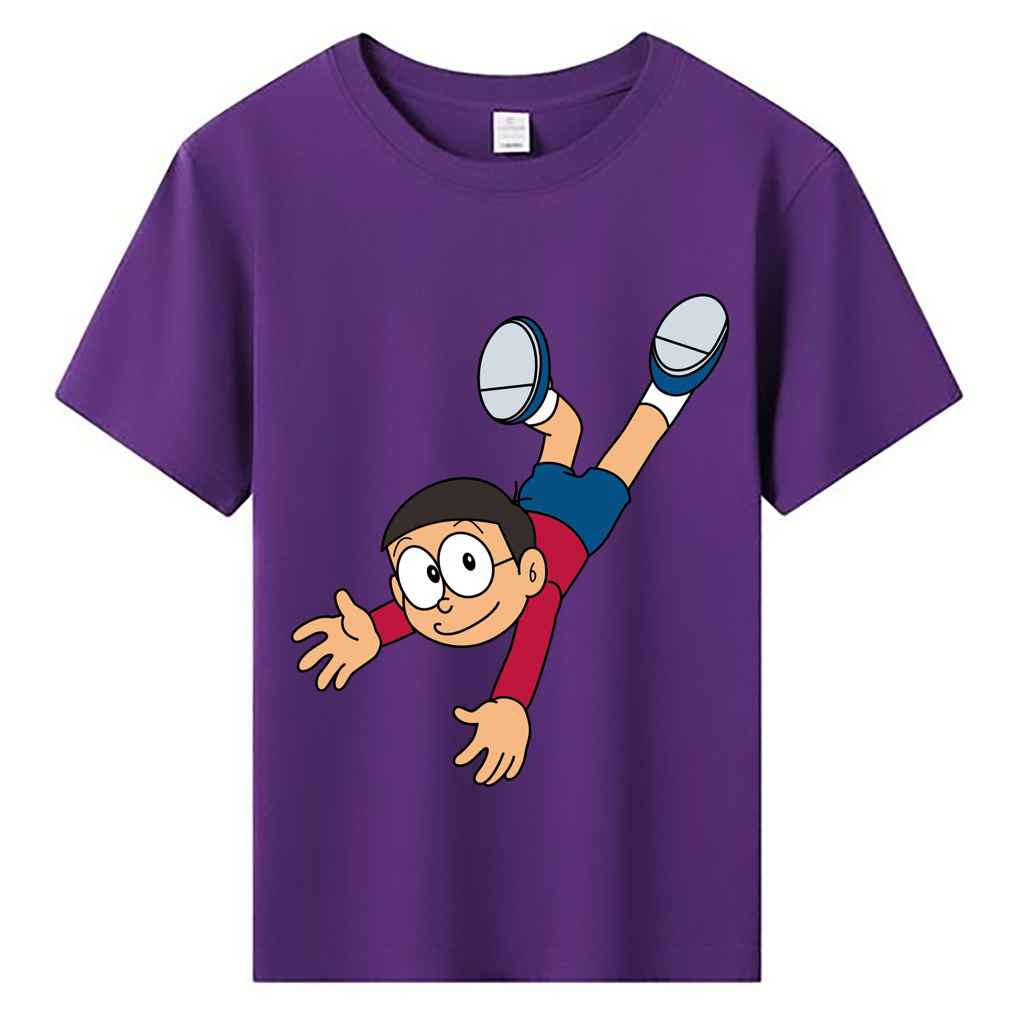 （画像用） ドラえもん 野比 のび太 Doraemon Nobita Nobi 綿100％キッズTシャツ（フロントプリント）