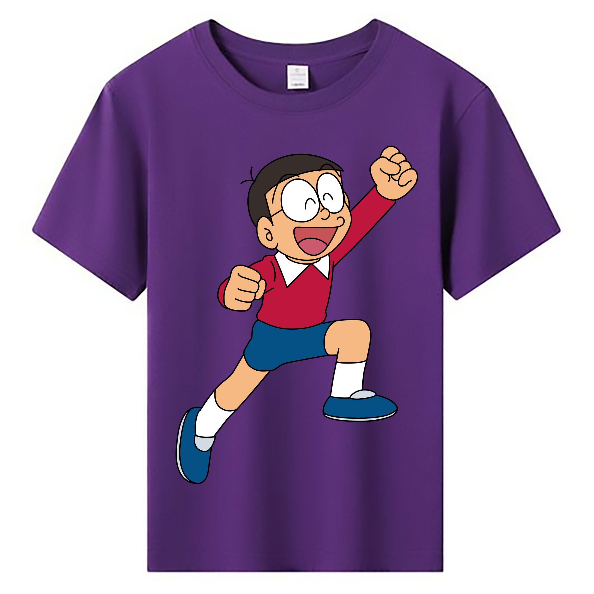 （画像用） ドラえもん 野比 のび太 Doraemon Nobita Nobi 綿100％キッズTシャツ（フロントプリント）