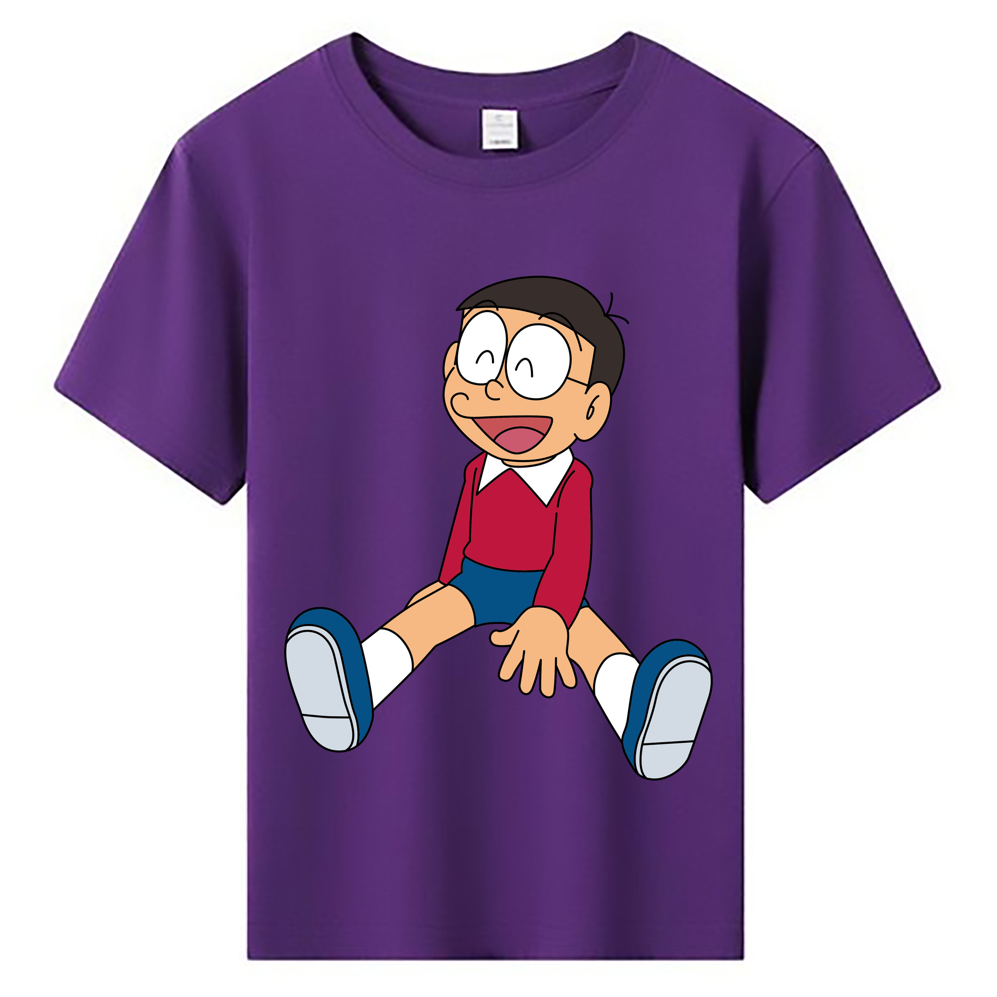（画像用） ドラえもん 野比 のび太 Doraemon Nobita Nobi 綿100％キッズTシャツ（フロントプリント）